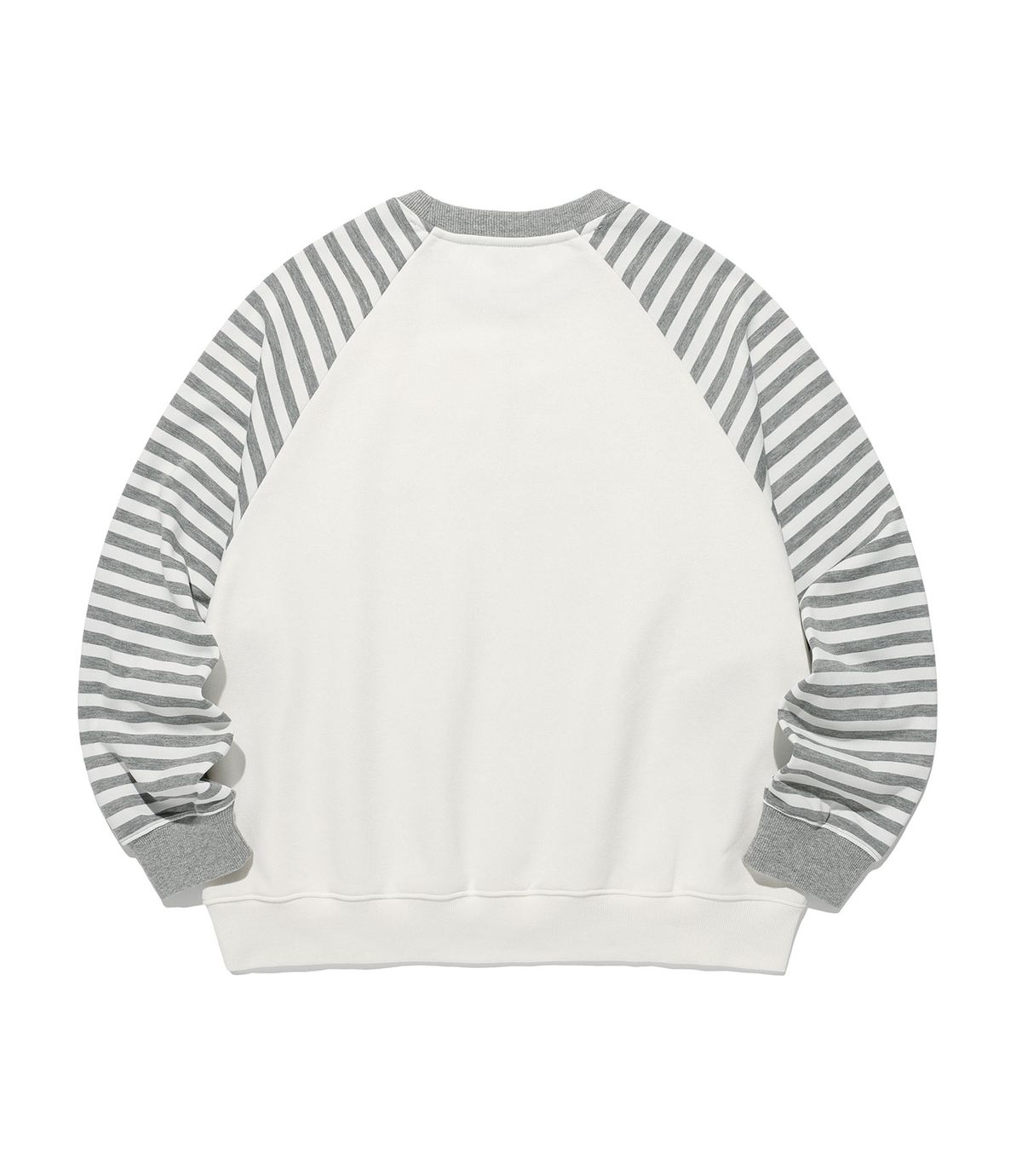 나이스고스트클럽(NICEGHOSTCLUB) STRIPE 3STAR RAGLAN SWEATSHIRTS_WHITE(NG2GSUM440A)
