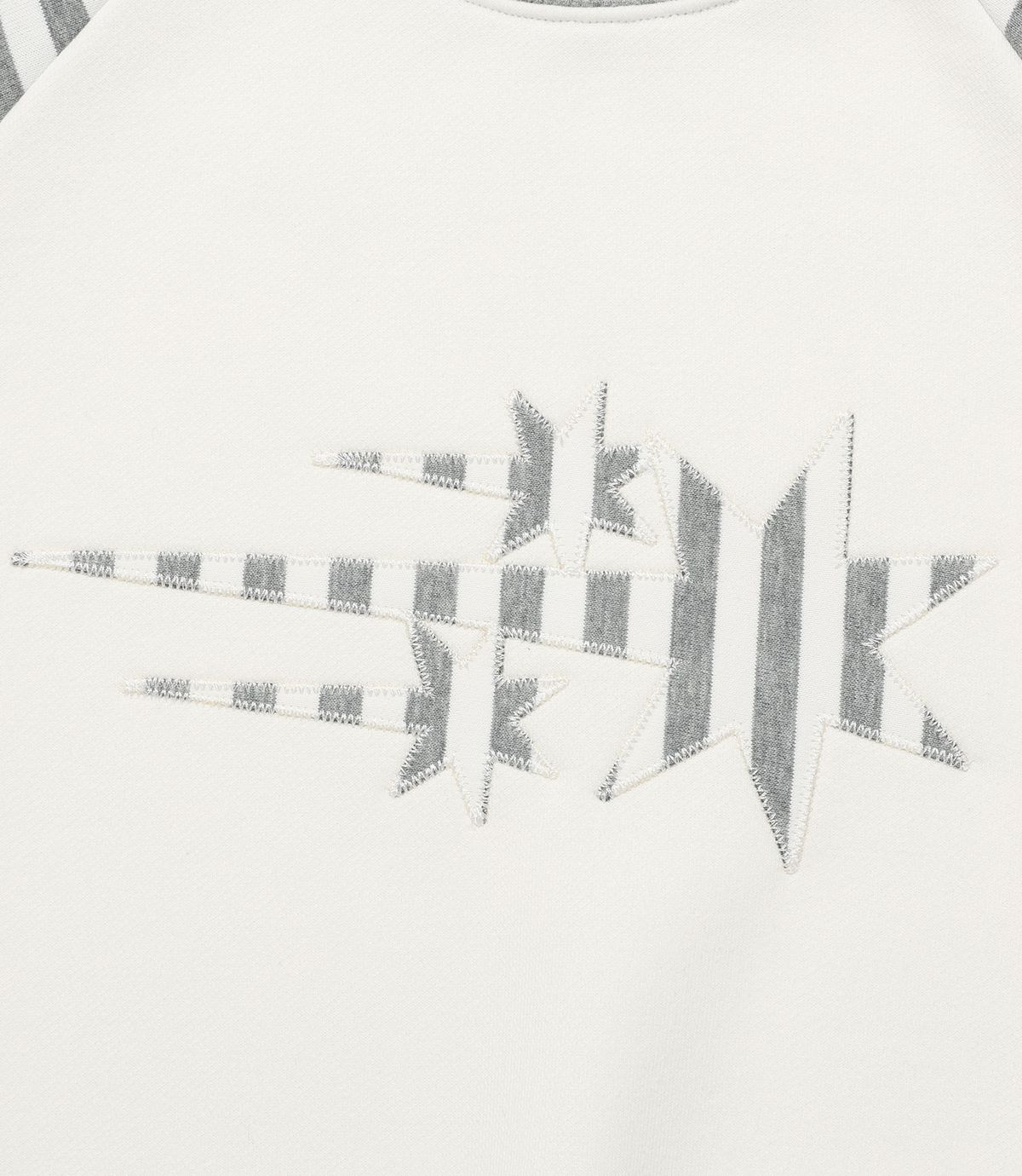 나이스고스트클럽(NICEGHOSTCLUB) STRIPE 3STAR RAGLAN SWEATSHIRTS_WHITE(NG2GSUM440A)