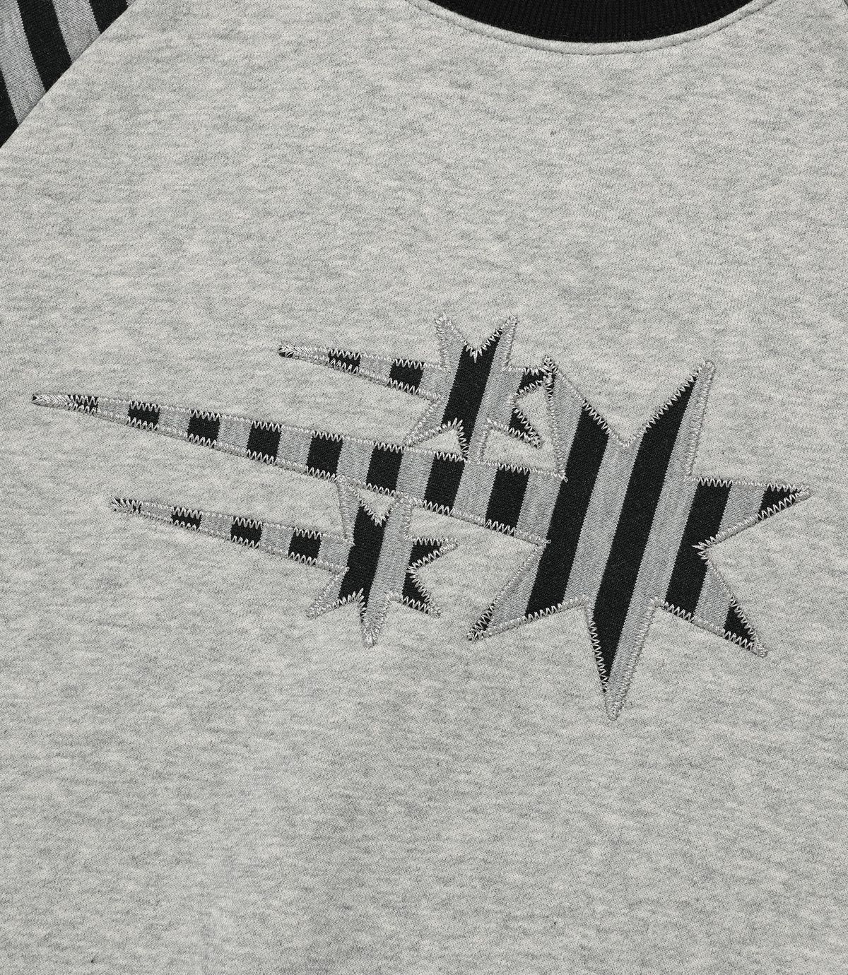 나이스고스트클럽(NICEGHOSTCLUB) STRIPE 3STAR RAGLAN SWEATSHIRTS_GREY(NG2GSUM440A)
