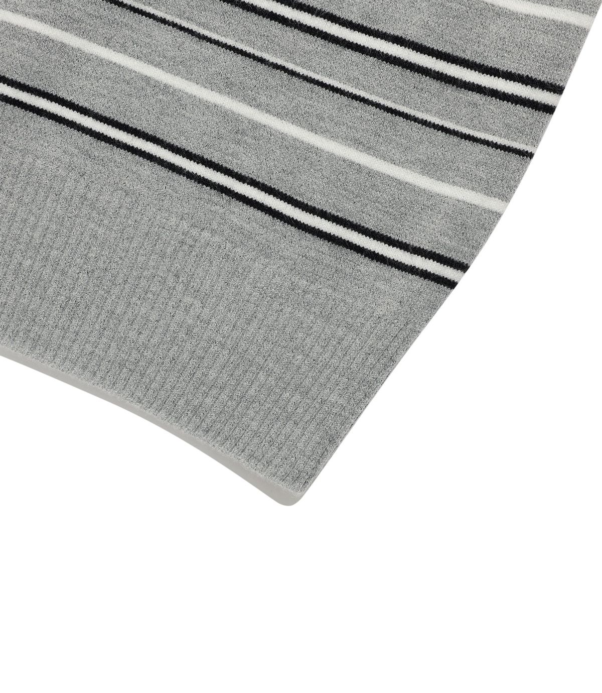 나이스고스트클럽(NICEGHOSTCLUB) MULTI STRIPE 3STAR V NECK KNIT_GREY(NG2GSUM600A)