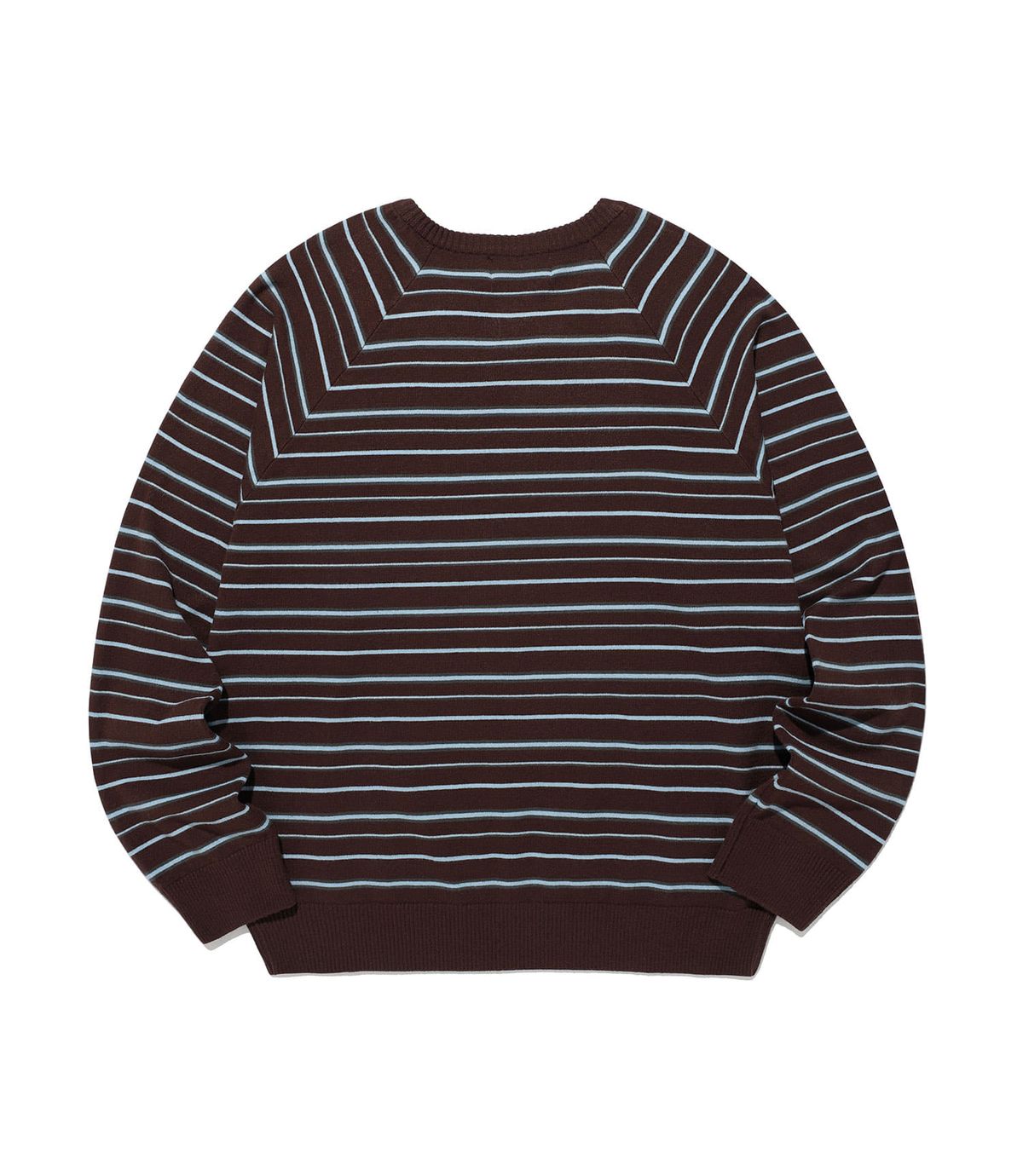 나이스고스트클럽(NICEGHOSTCLUB) MULTI STRIPE 3STAR V NECK KNIT_BROWN(NG2GSUM600A)