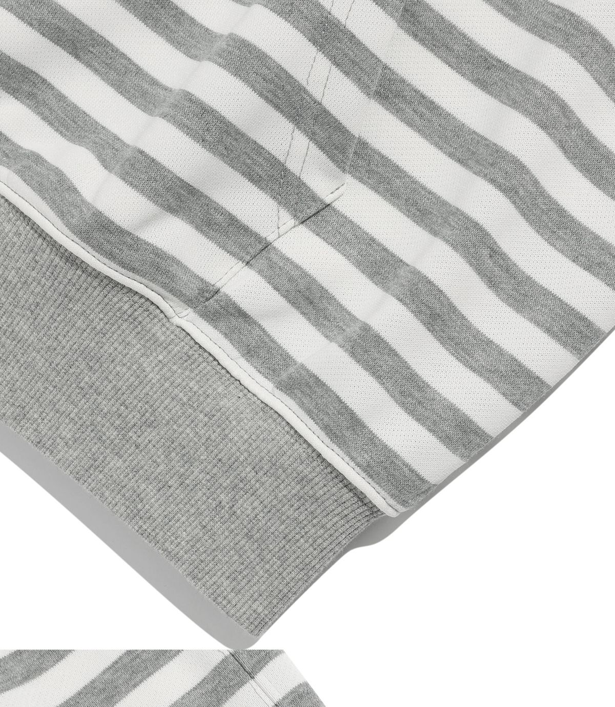 나이스고스트클럽(NICEGHOSTCLUB) STRIPE RUSH 3STAR HOODIE ZIP UP_GREY(NG2GSUM491A)