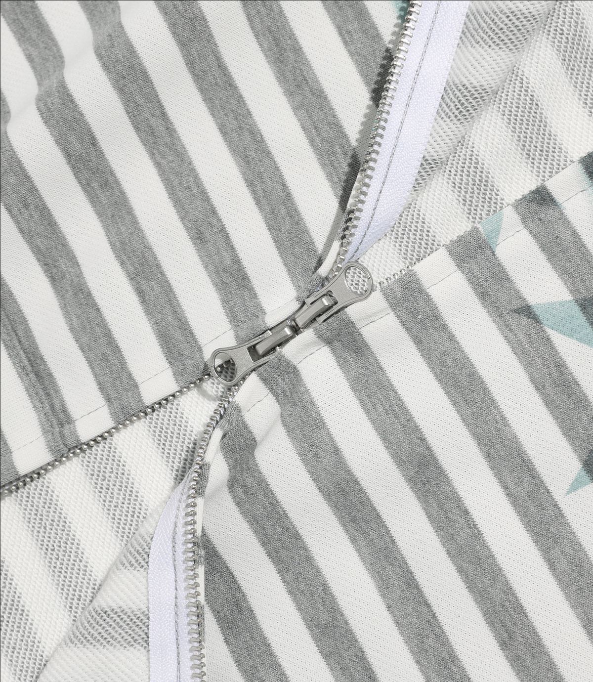 나이스고스트클럽(NICEGHOSTCLUB) STRIPE RUSH 3STAR HOODIE ZIP UP_GREY(NG2GSUM491A)