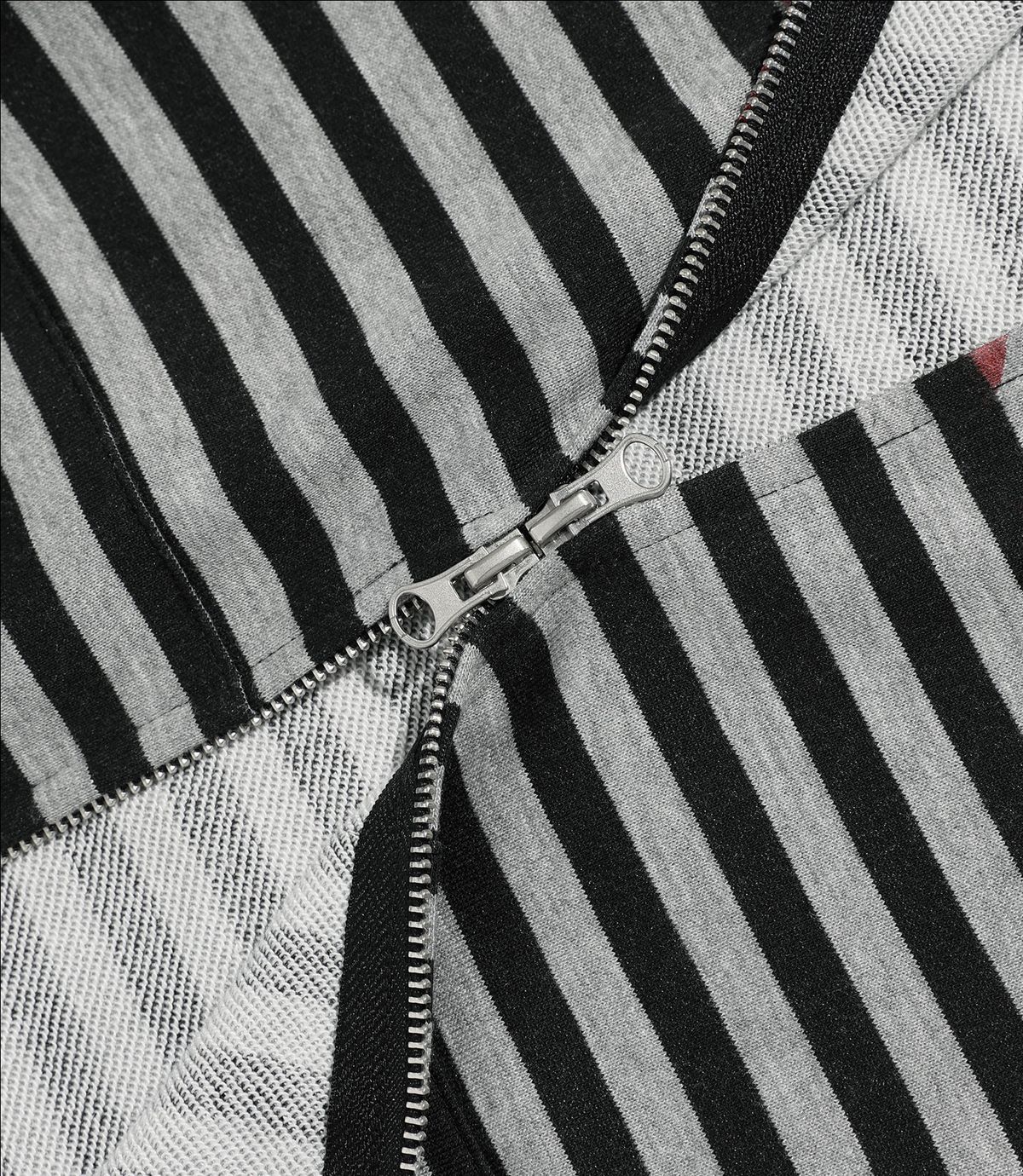 나이스고스트클럽(NICEGHOSTCLUB) STRIPE RUSH 3STAR HOODIE ZIP UP_BLACK(NG2GSUM491A)