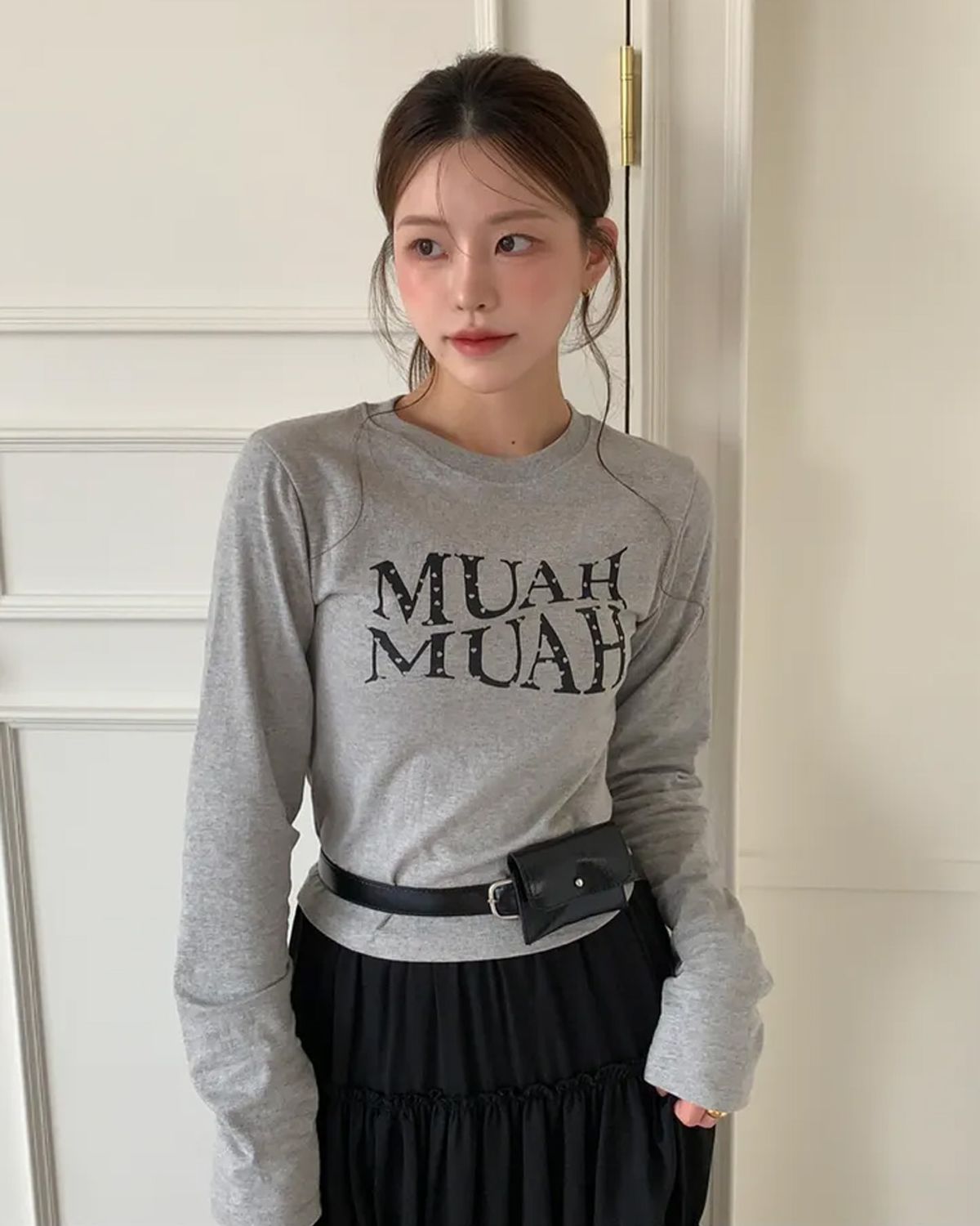 무아무아(MUAHMUAH) 하트 포인트 크롭 티셔츠 [6color]