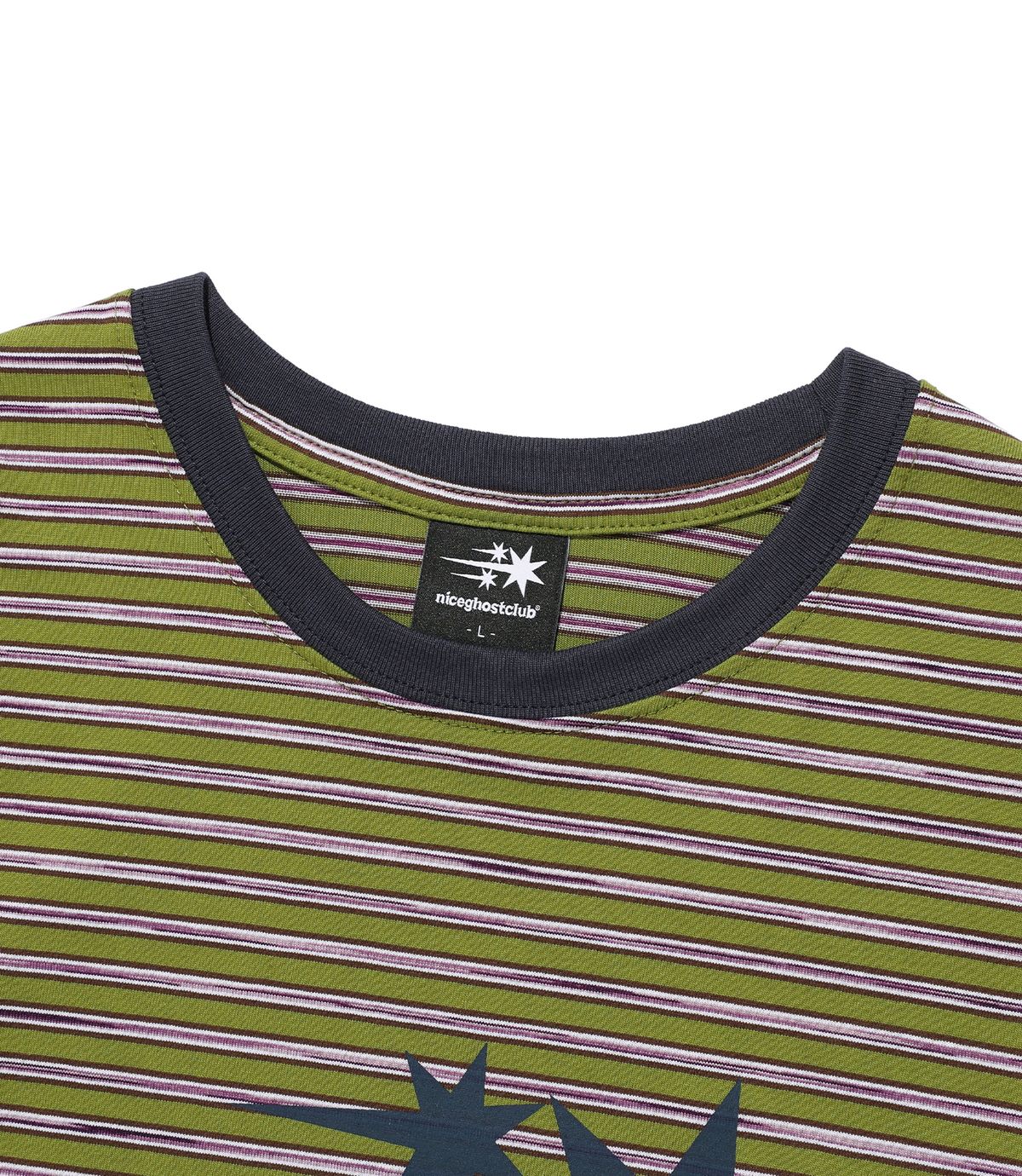 나이스고스트클럽(NICEGHOSTCLUB) STRIPE 3STAR LS TEE_GREEN(NG2GSUT562A)
