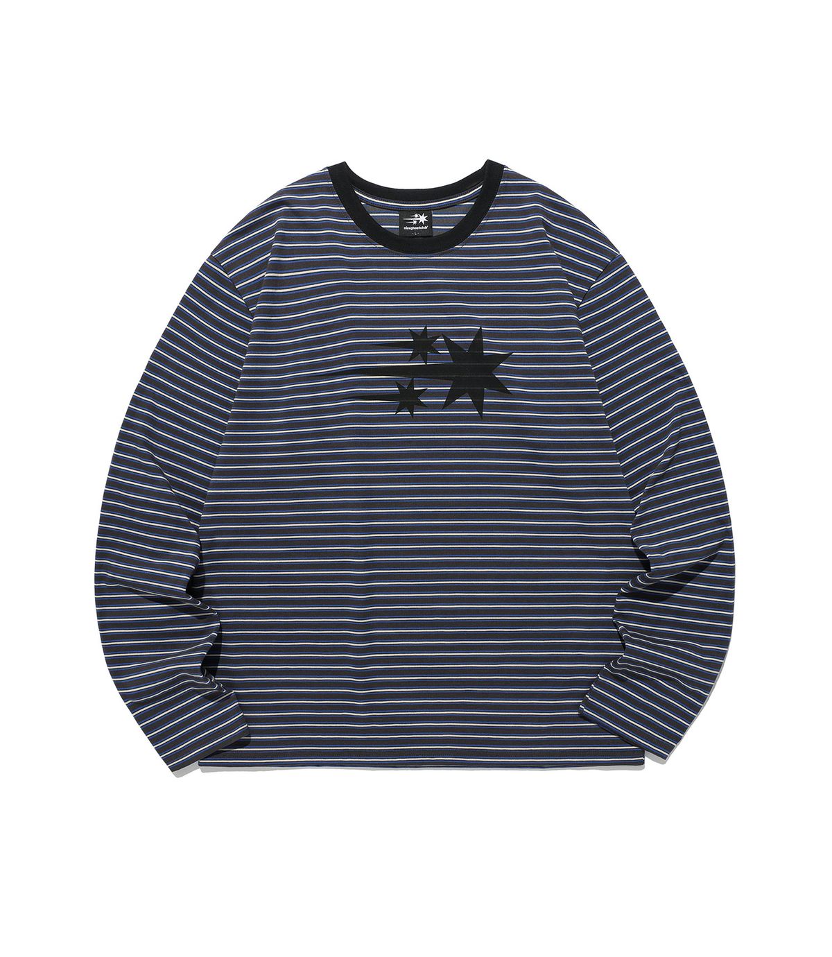 나이스고스트클럽(NICEGHOSTCLUB) STRIPE 3STAR LS TEE_CHARCOAL(NG2GSUT562A)