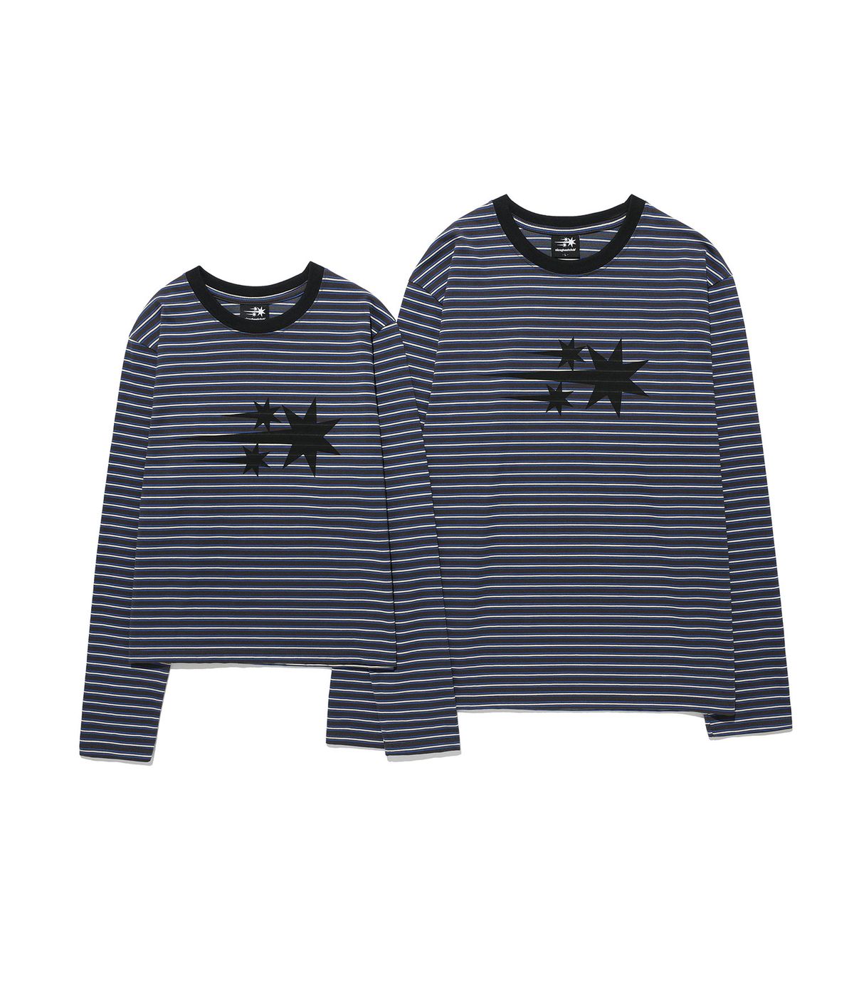 나이스고스트클럽(NICEGHOSTCLUB) STRIPE 3STAR LS TEE_CHARCOAL(NG2GSUT562A)