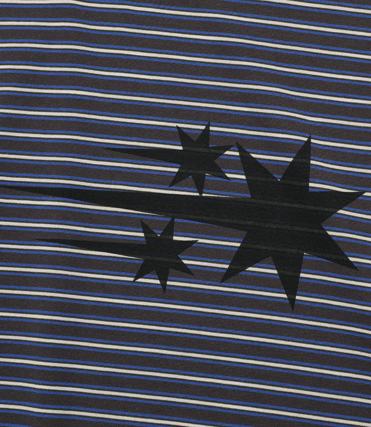 나이스고스트클럽(NICEGHOSTCLUB) STRIPE 3STAR LS TEE_CHARCOAL(NG2GSUT562A)