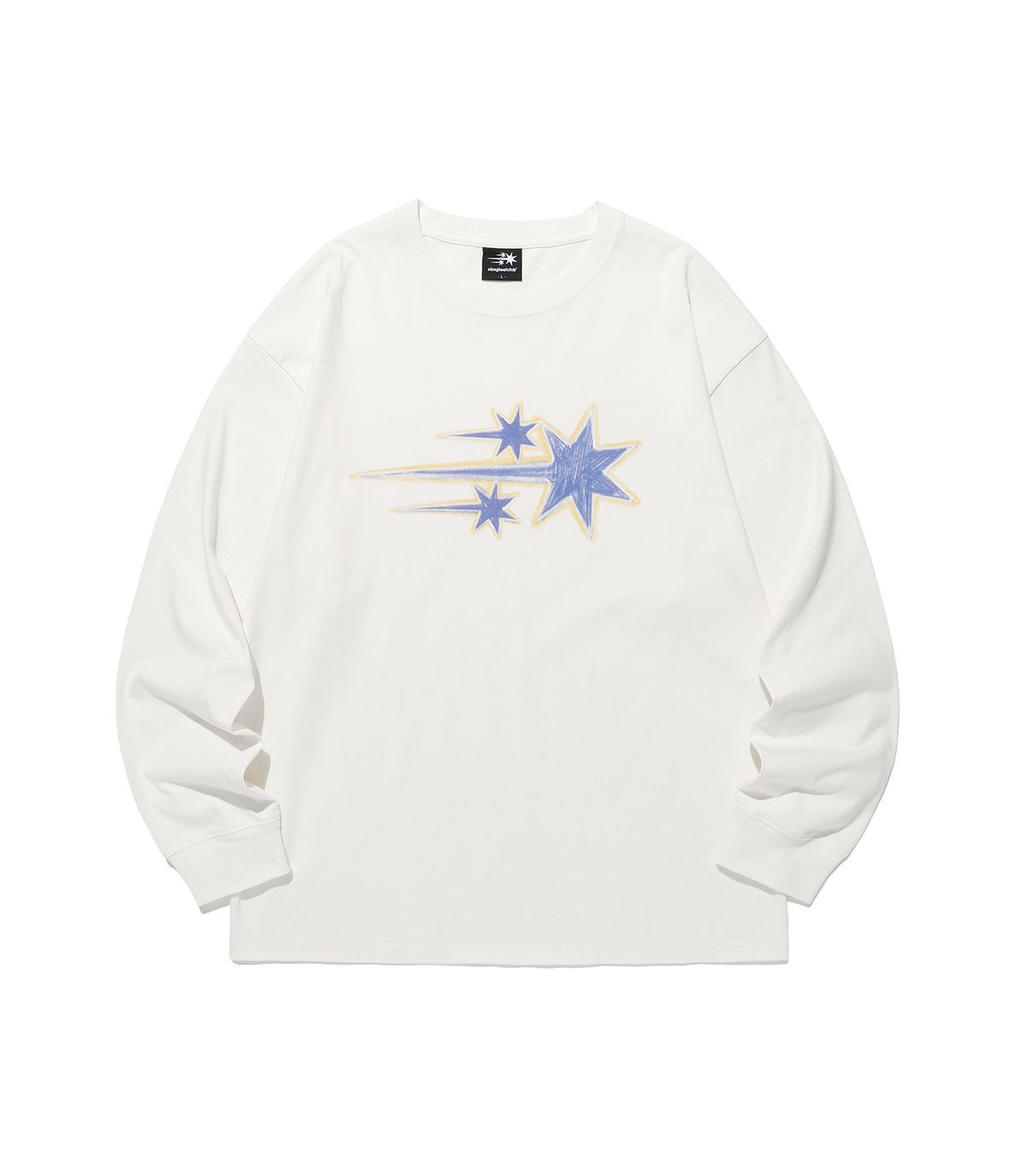 나이스고스트클럽(NICEGHOSTCLUB) DRAWING 3STAR LS TEE_WHITE(NG2GSUT560A)