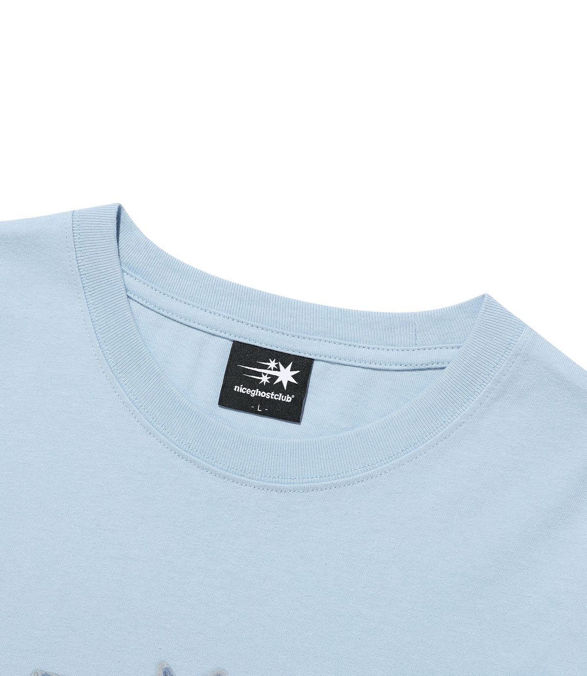 나이스고스트클럽(NICEGHOSTCLUB) DRAWING 3STAR LS TEE_LIGHT BLUE(NG2GSUT560A)