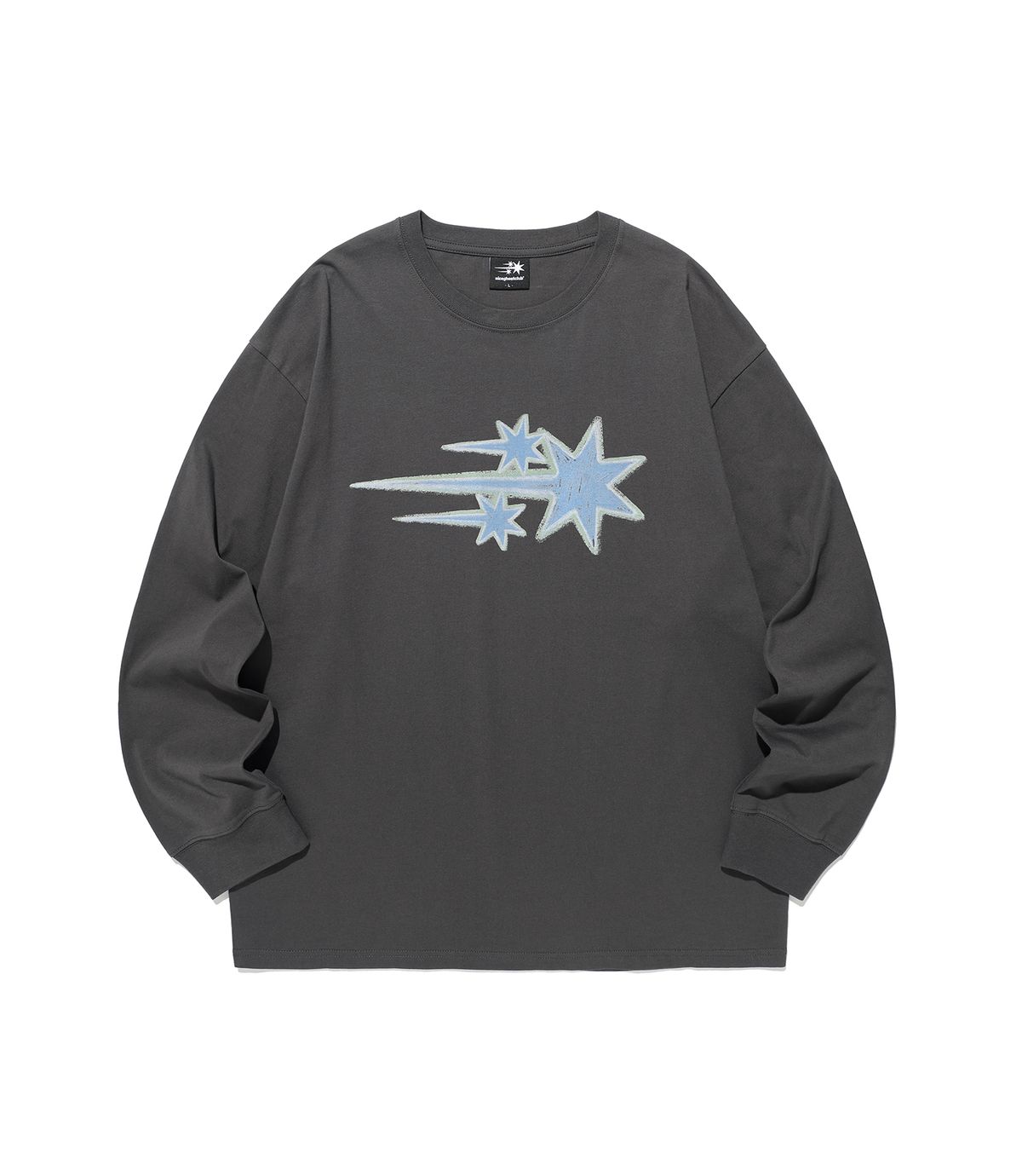 나이스고스트클럽(NICEGHOSTCLUB) DRAWING 3STAR LS TEE_CHARCOAL(NG2GSUT560A)