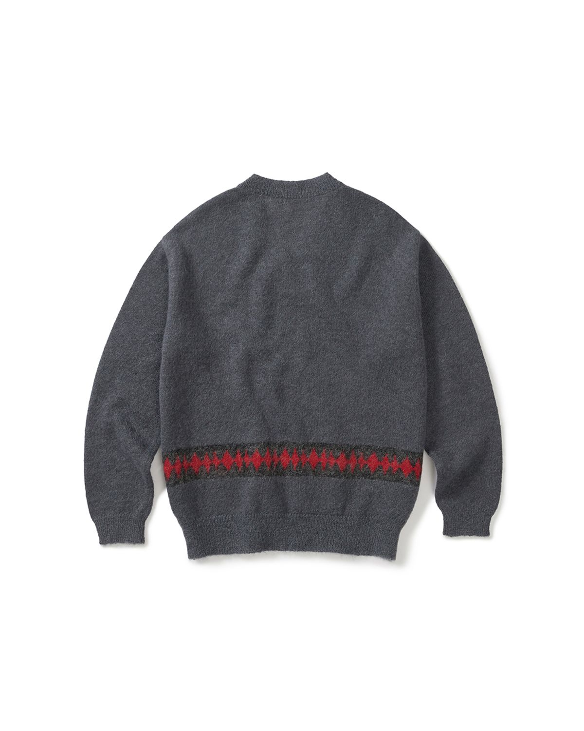 카락터(KARACTOR) Kidmohair v-neck knit / Charcoal