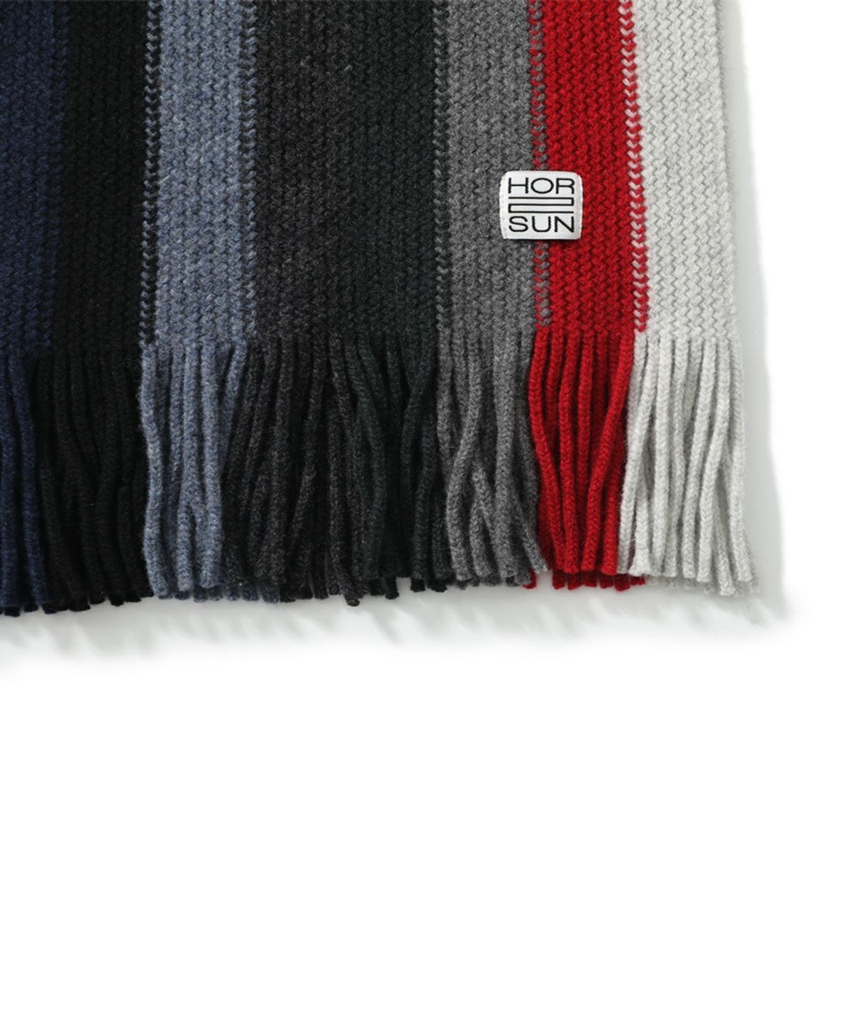 홀리선(HORLISUN) Skiff Superfine Wool Stripe Knit Muffler