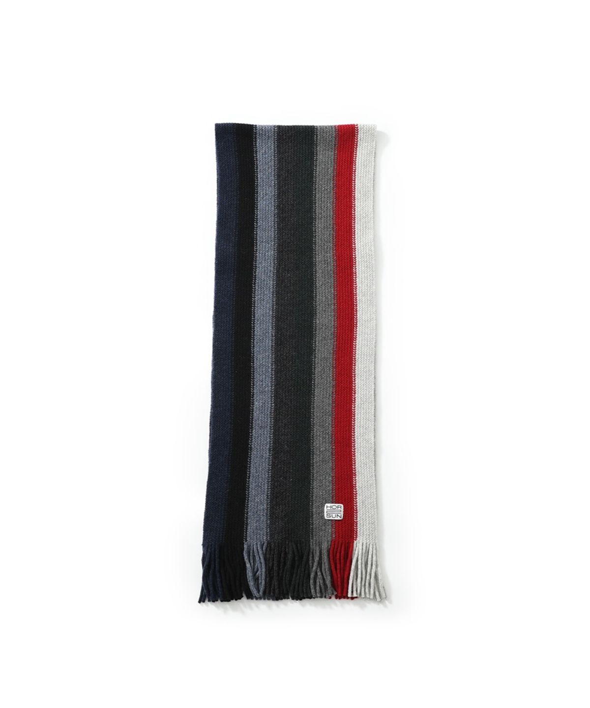 홀리선(HORLISUN) Skiff Superfine Wool Stripe Knit Muffler