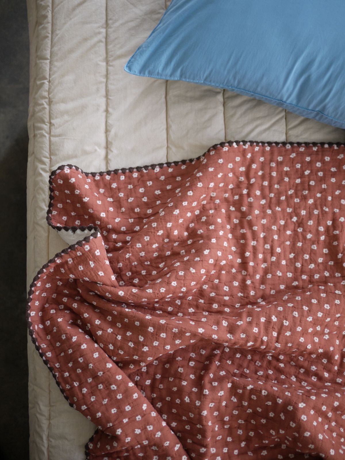 봄봄패브릭스(BOMBOM FABRICS) vintage blossom & sweet bear print gauze blanket