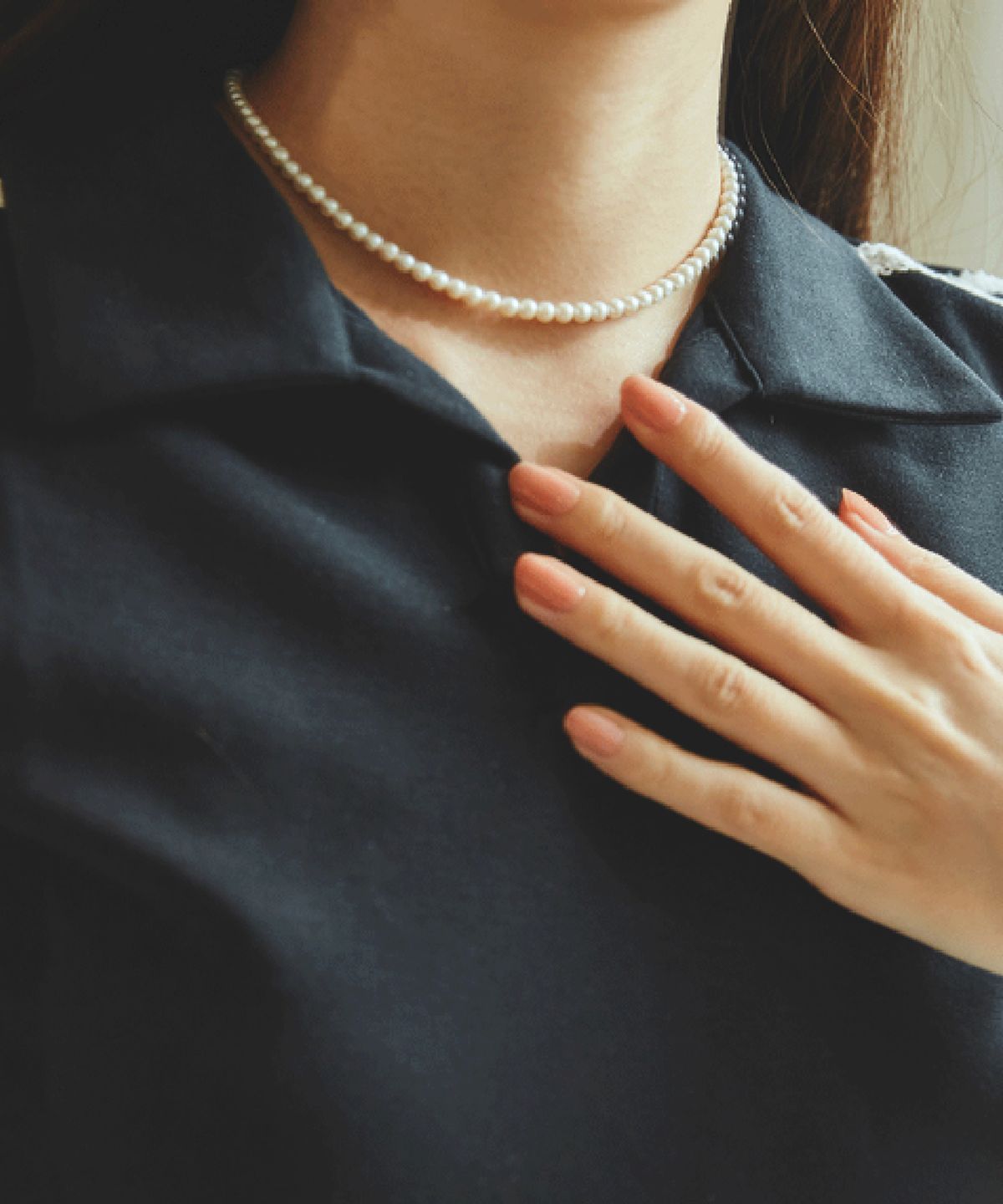 그라스마티네(GRASSE MATINEE) Chunky Pearl Necklace