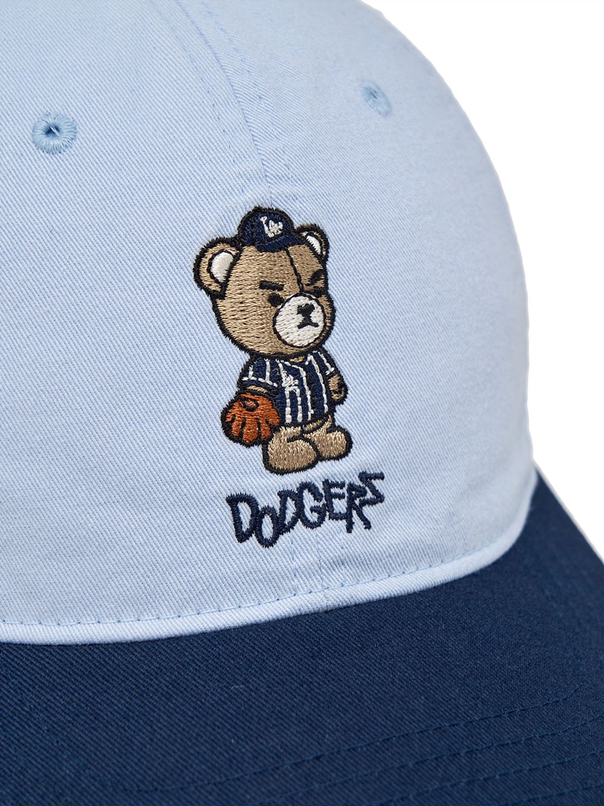 엠엘비 키즈(MLB KIDS) 메가베어 배색 볼캡 LA (Sky blue)