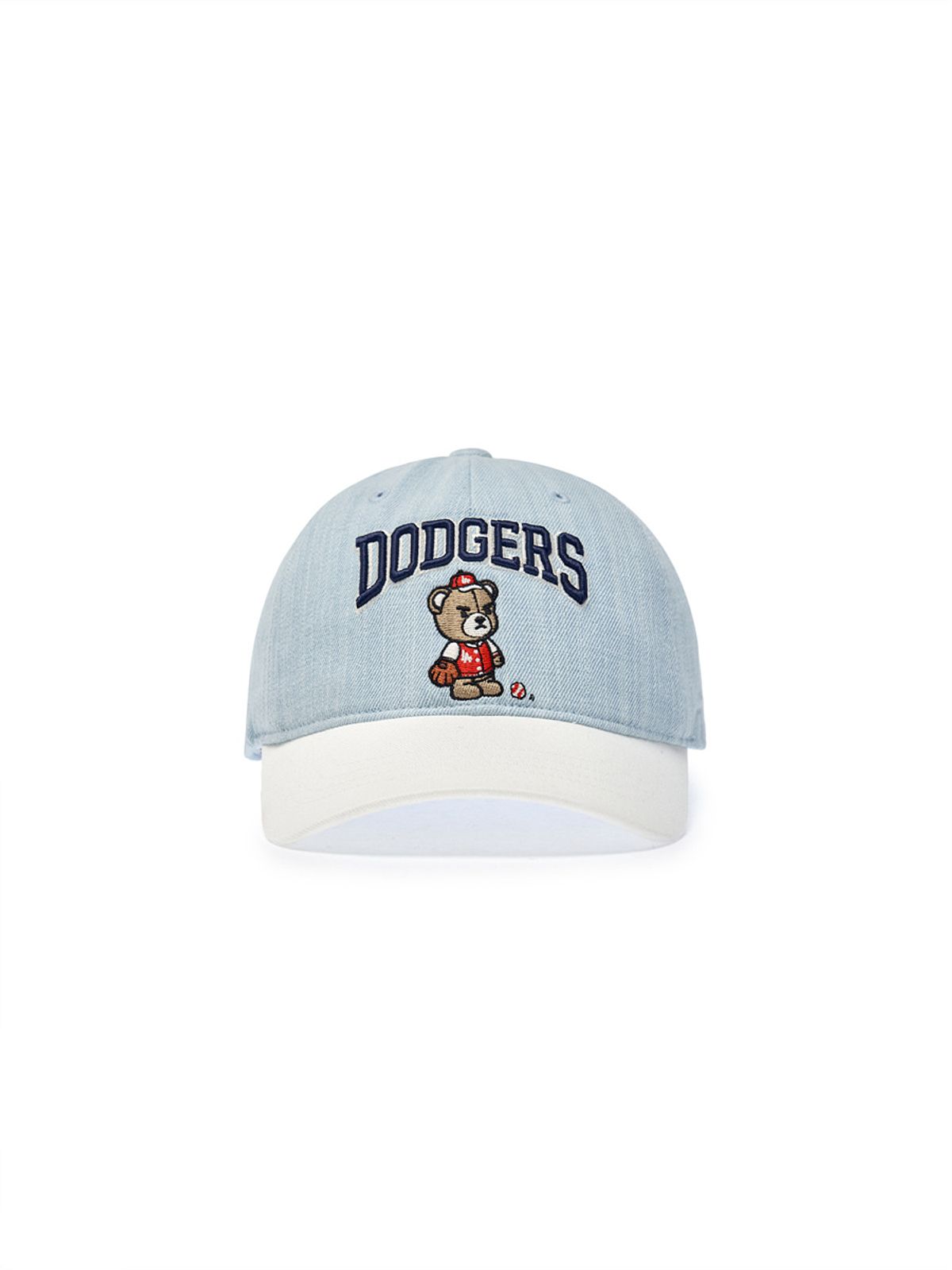 엠엘비 키즈(MLB KIDS) 메가베어 워싱 배색 볼캡 LA (Sky blue)