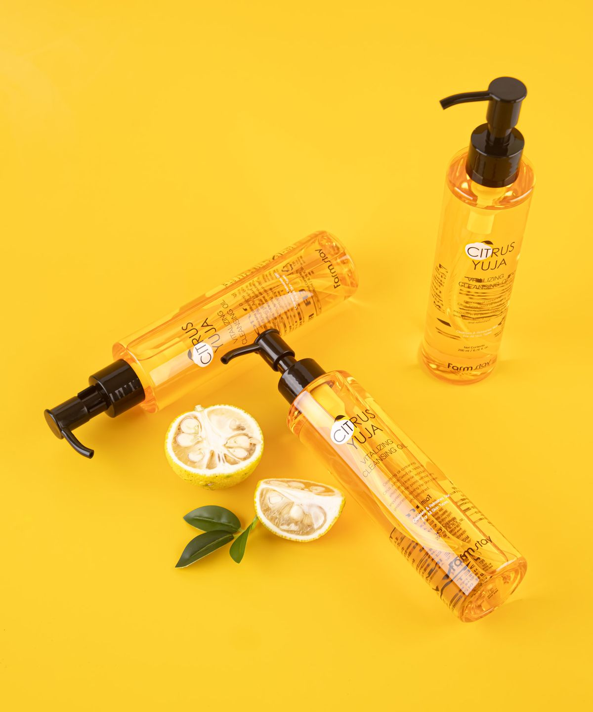 팜스테이(FARMSTAY) 시트러스 유자 바이탈라이징 클렌징오일 200ml (+수딩젤 100ml x 2개)