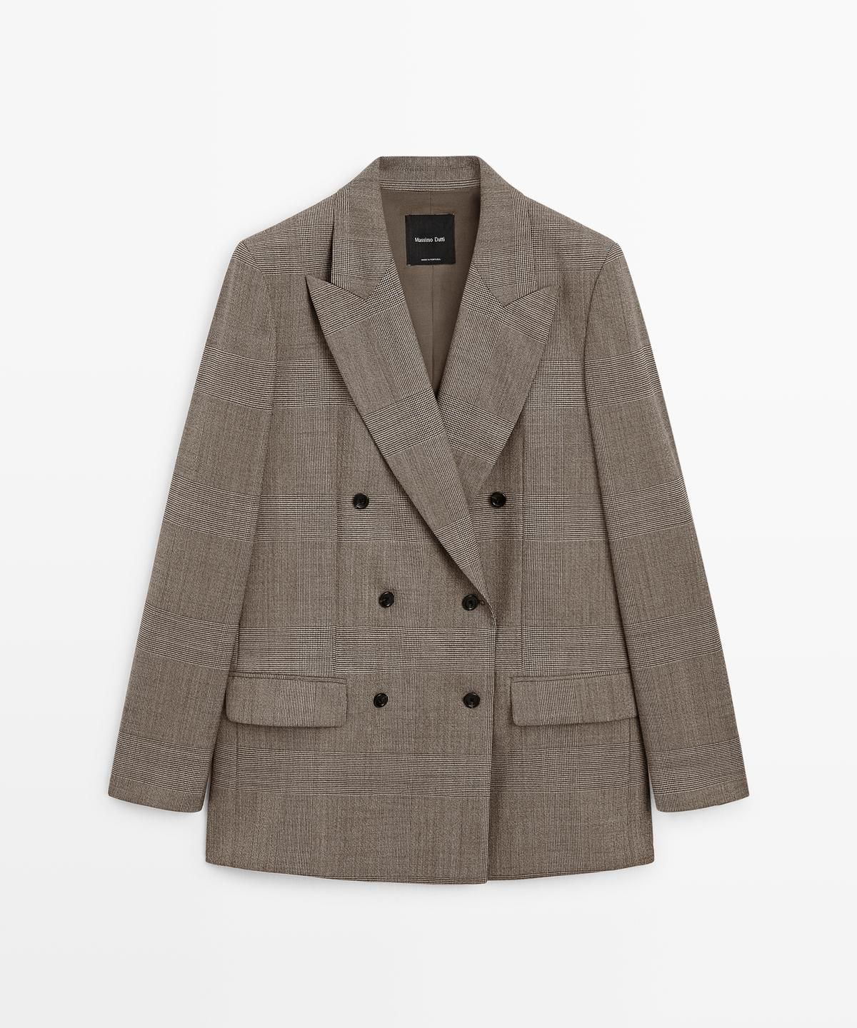 마시모두띠(MASSIMO DUTTI) 체크 울 수트 블레이저