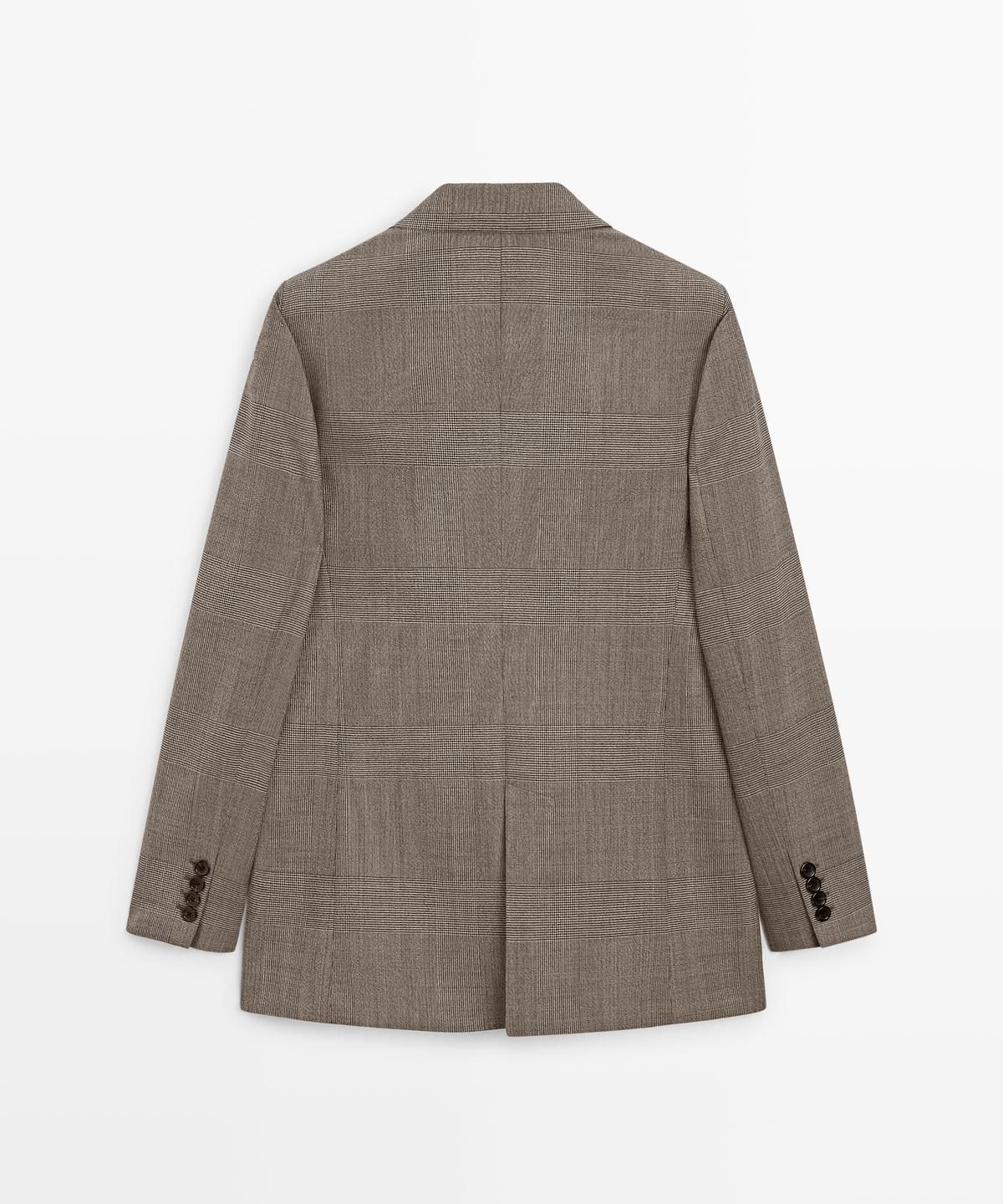 마시모두띠(MASSIMO DUTTI) 체크 울 수트 블레이저