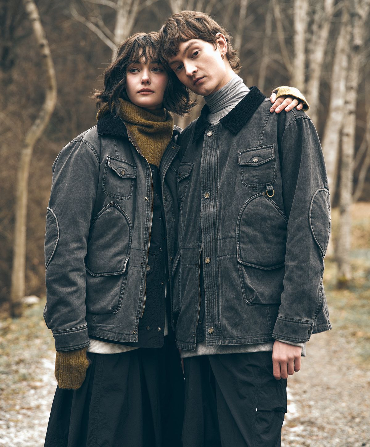 누크피터(NUUKFITTER) HUNTER VINTAGE WASHED COTTON JACKET [BLACK]