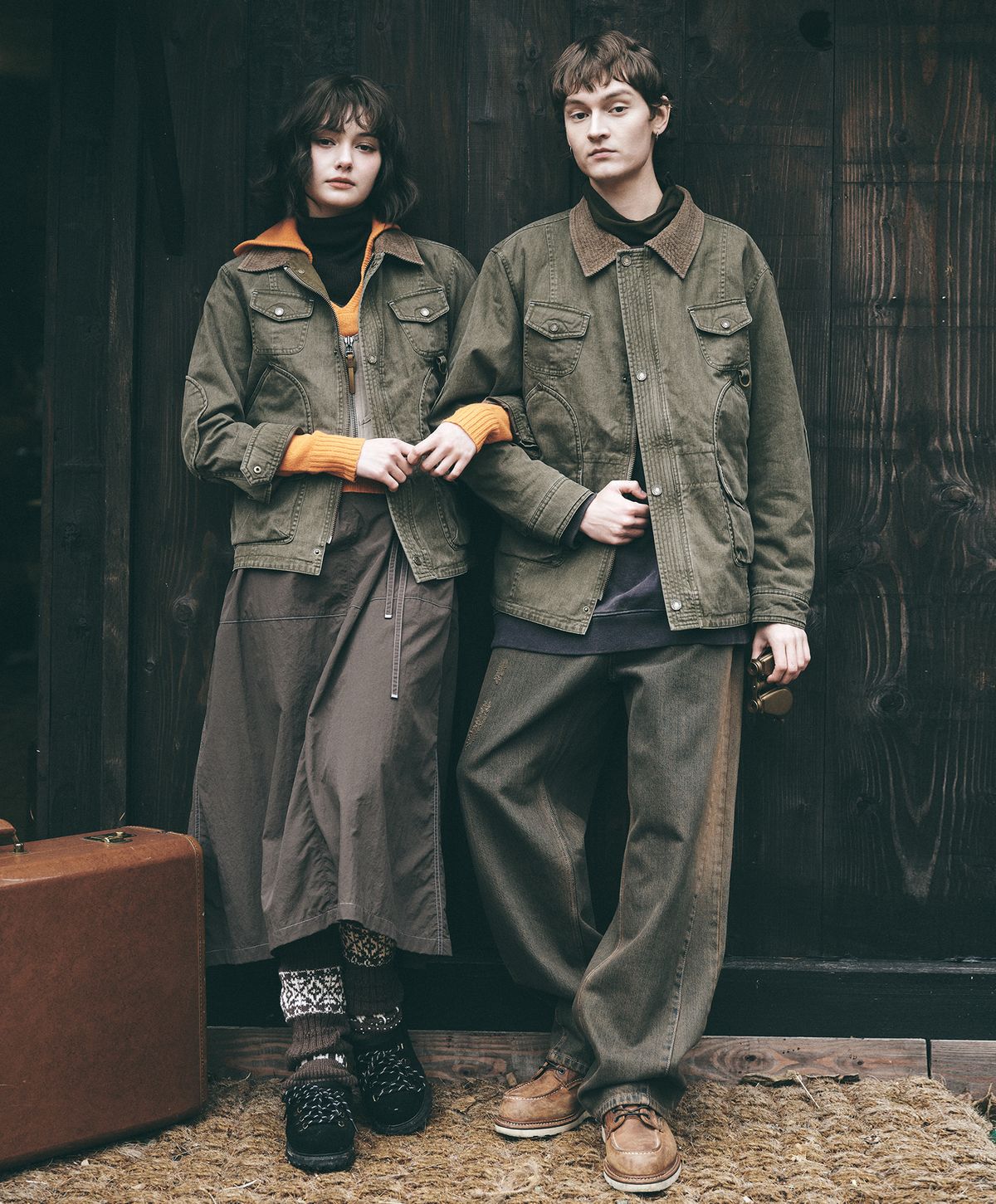 누크피터(NUUKFITTER) HUNTER VINTAGE WASHED COTTON JACKET [KHAKI]