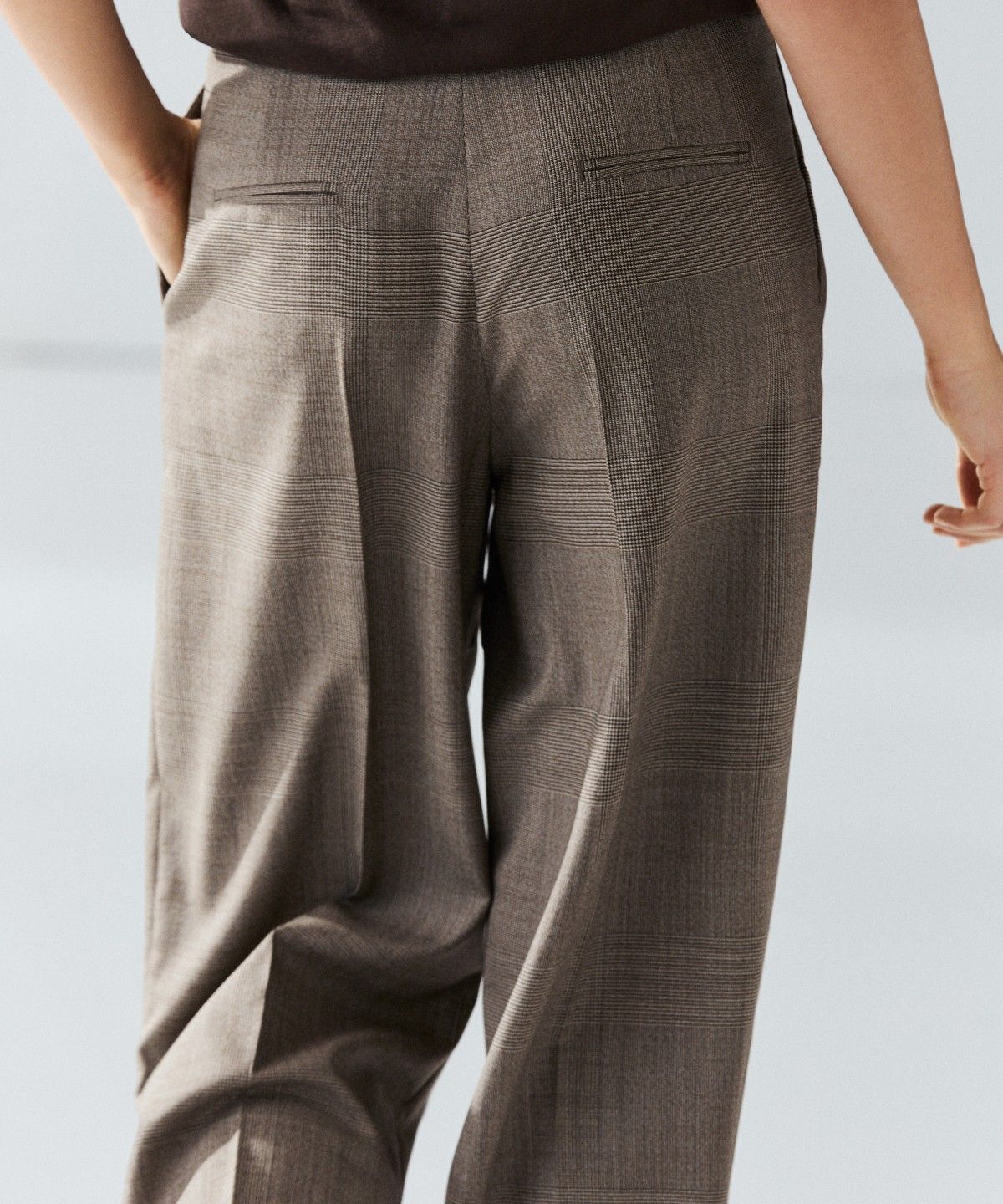 마시모두띠(MASSIMO DUTTI) 체크 울 수트 팬츠