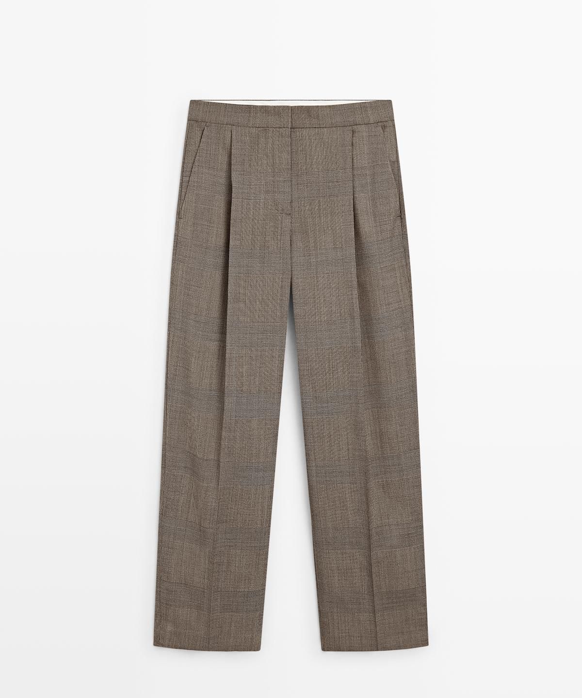 마시모두띠(MASSIMO DUTTI) 체크 울 수트 팬츠