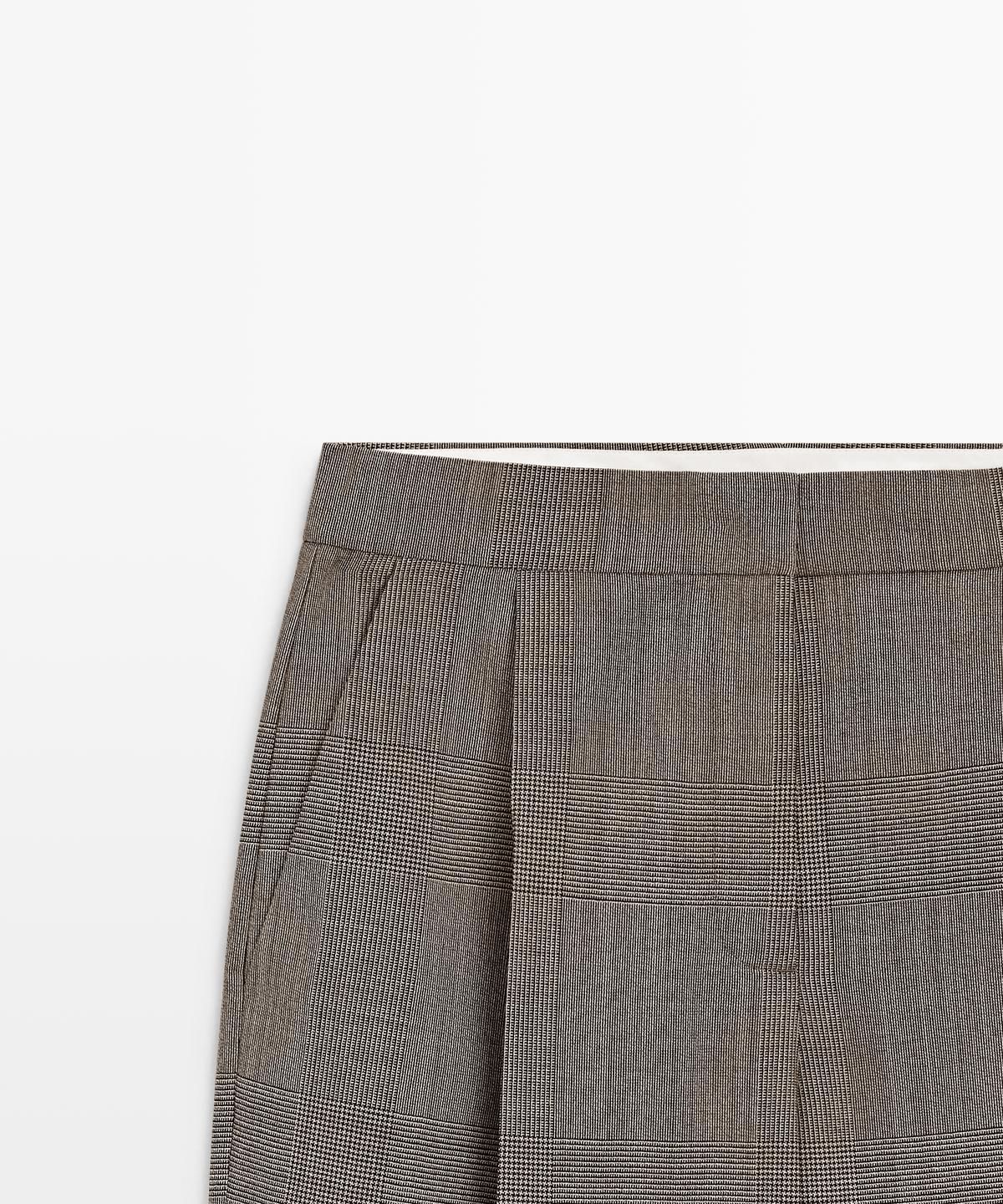 마시모두띠(MASSIMO DUTTI) 체크 울 수트 팬츠