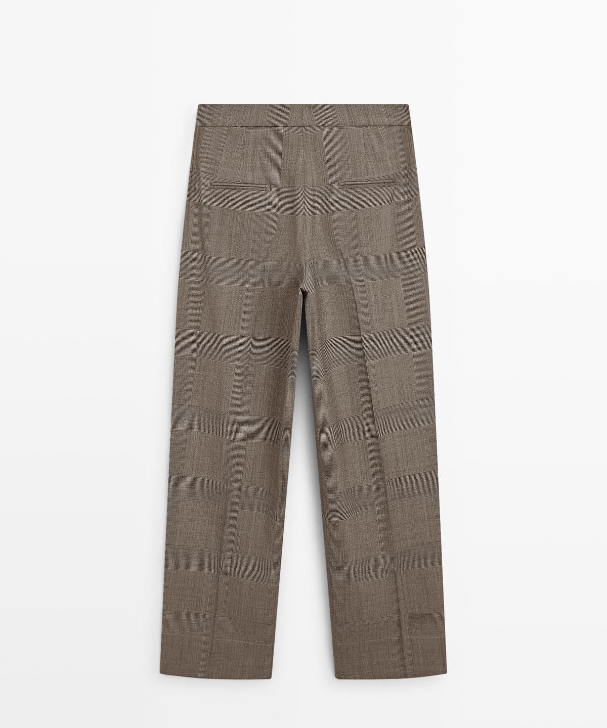 마시모두띠(MASSIMO DUTTI) 체크 울 수트 팬츠