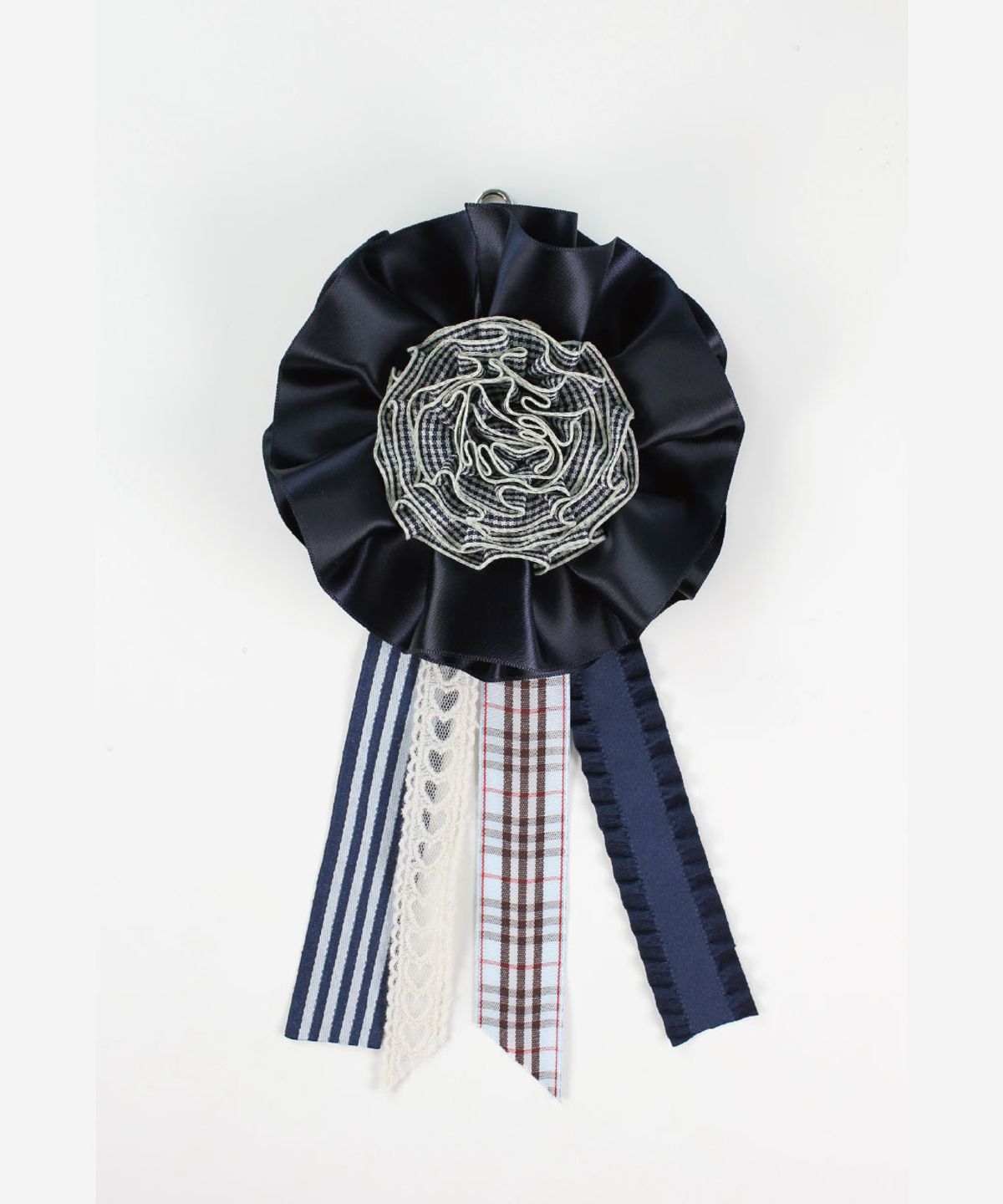 쏘몰라이크(SOMORELIKE) Checky Navy Rosette