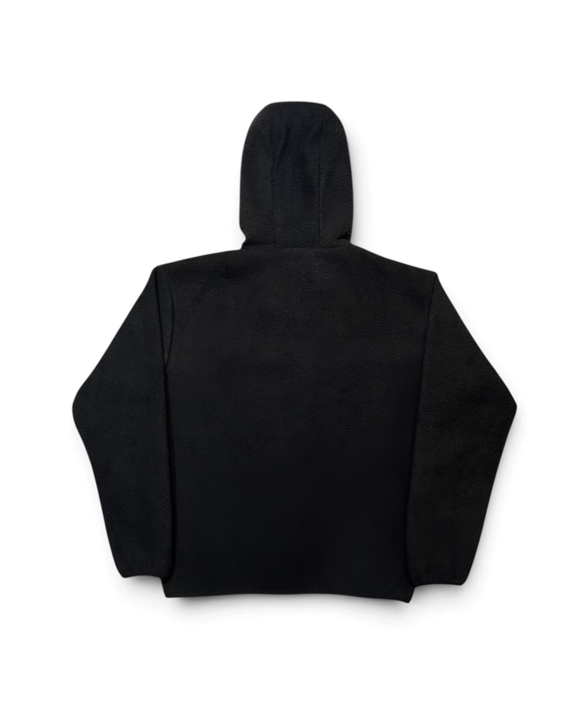 본슬리피(BORN SLIPPY) Calm Texture Hooded Fleece Anorak (Black)