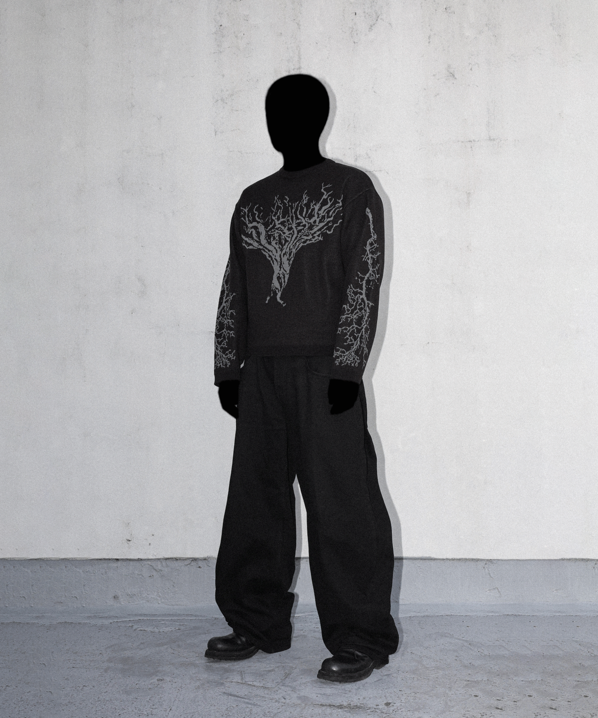 노말릭(NOMALIC) Yggdrasil Knit - Crop Fit Black