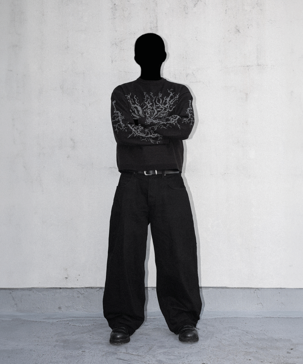 노말릭(NOMALIC) Yggdrasil Knit - Crop Fit Black