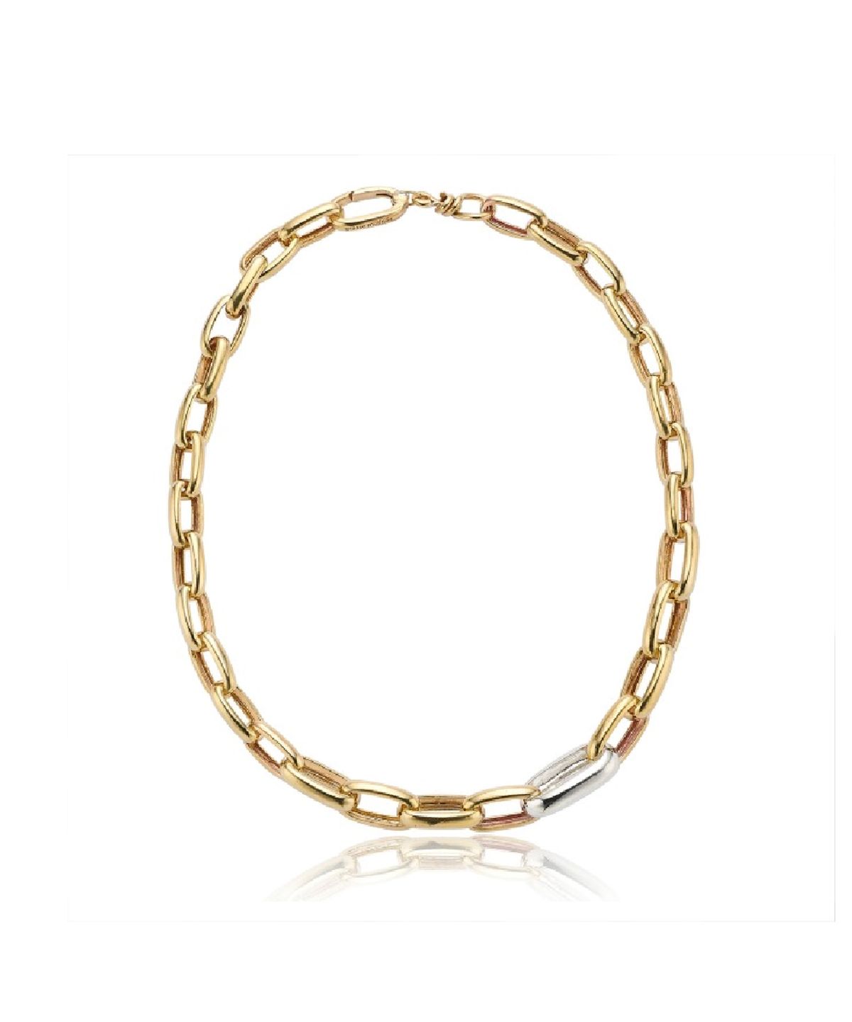 그라스마티네(GRASSE MATINEE) Oval Mix Chain Necklace