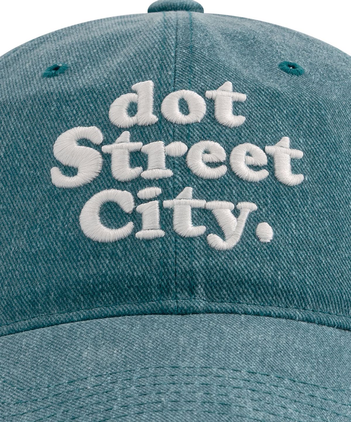헤베렛(HEBERET) DOT 워싱 자수 볼캡-블루그린