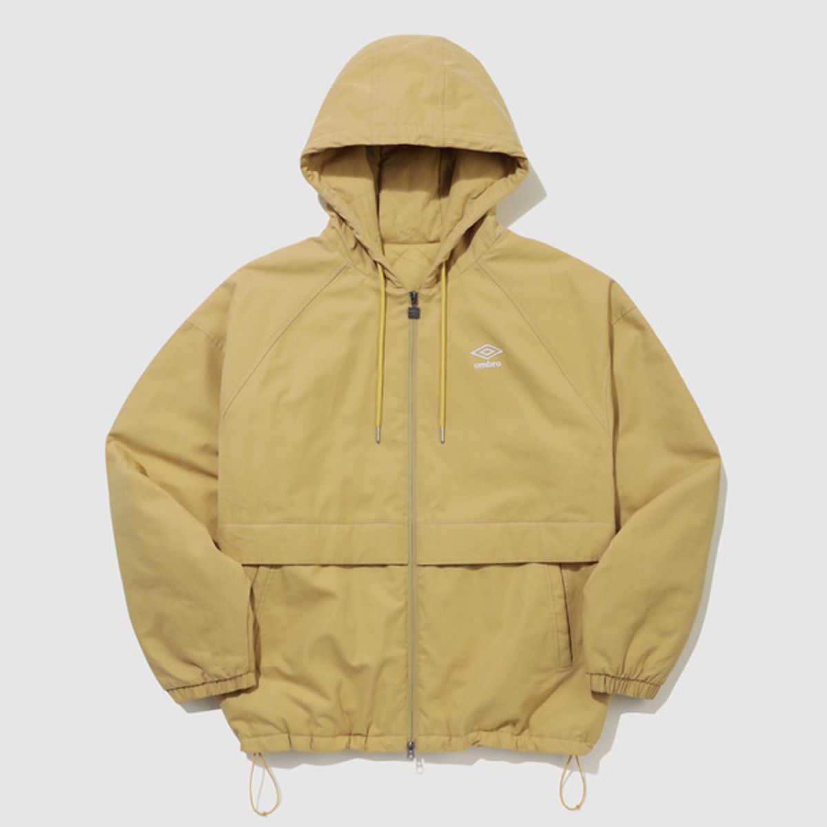엄브로(UMBRO) 워크 패딩 후드 점퍼 샌드 UR124CPJ11