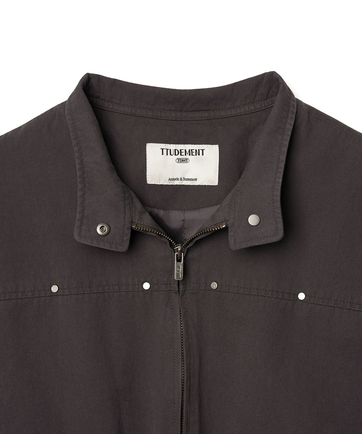 튜드먼트(TTUDEMENT) WASHED COTTON JACKET_CHARCOAL