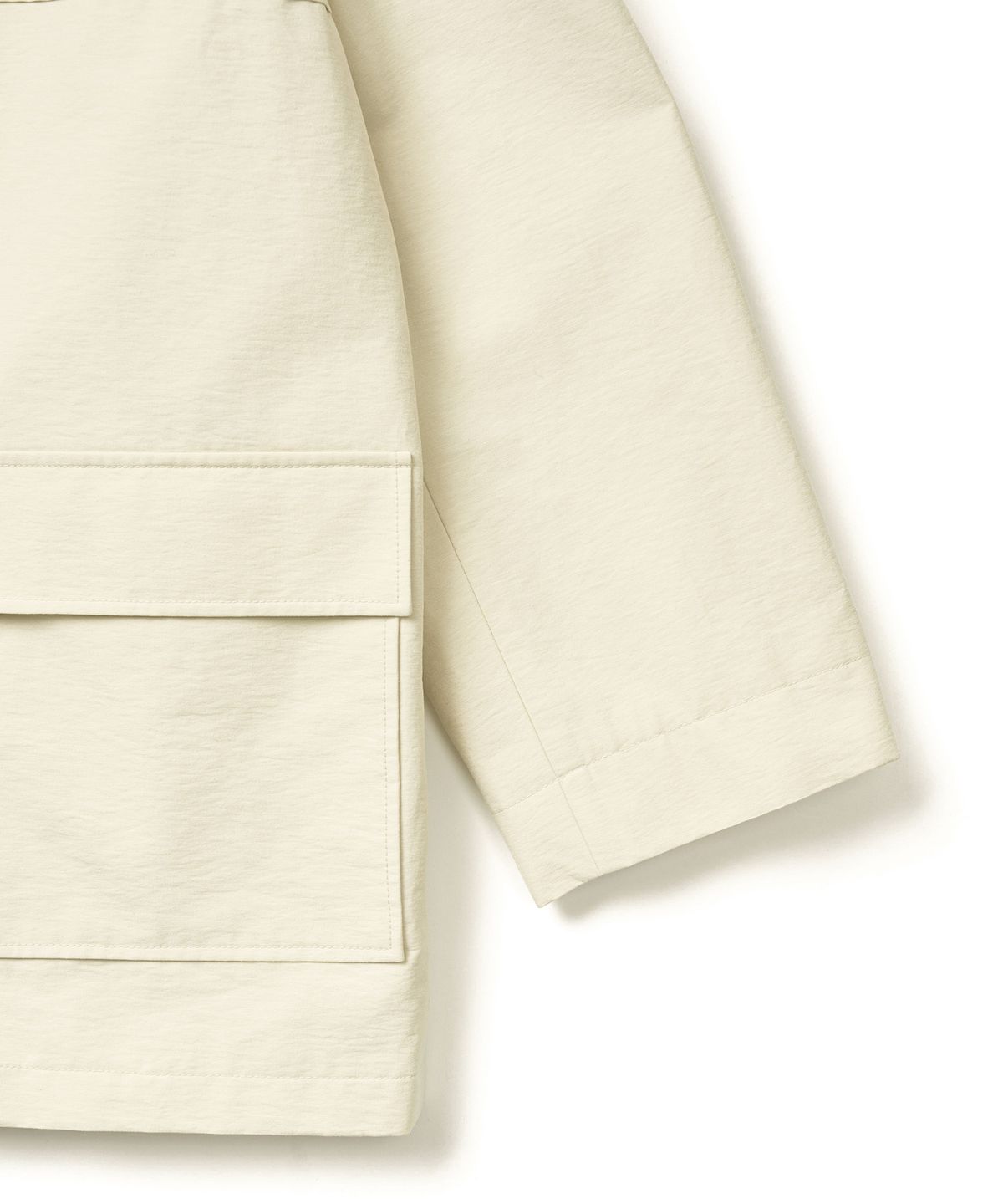 튜드먼트(TTUDEMENT) HOODED HALF TRENCH_CREAM