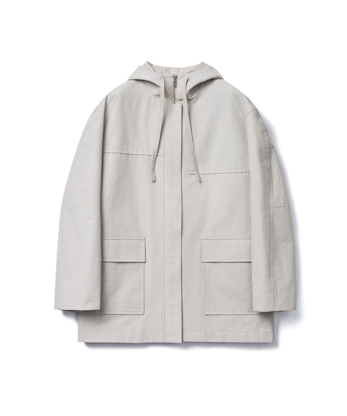 튜드먼트(TTUDEMENT) HOODED HALF TRENCH_GREY