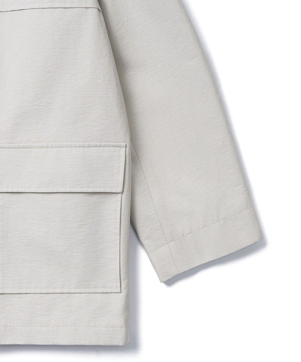 튜드먼트(TTUDEMENT) HOODED HALF TRENCH_GREY
