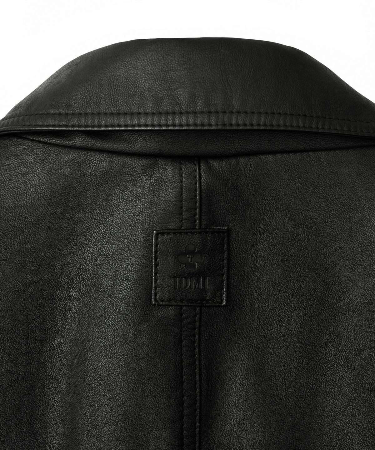 튜드먼트(TTUDEMENT) FAUX LEATHER HALF JACKET_BLACK