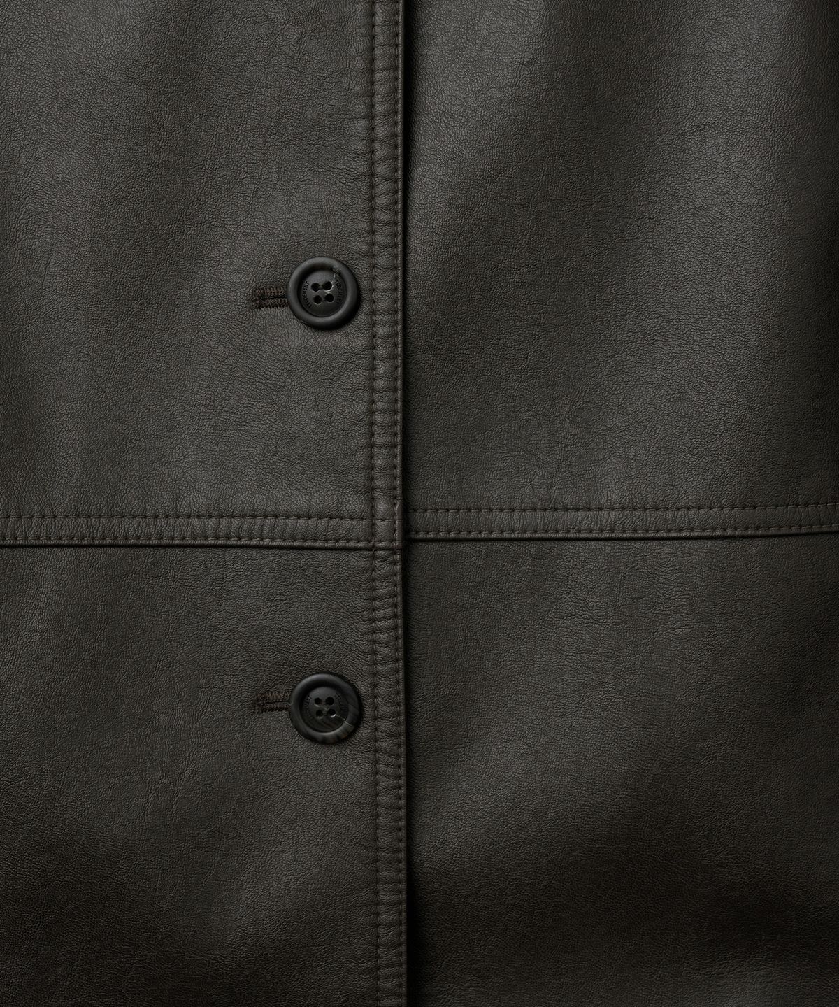 튜드먼트(TTUDEMENT) FAUX LEATHER HALF JACKET_BROWN