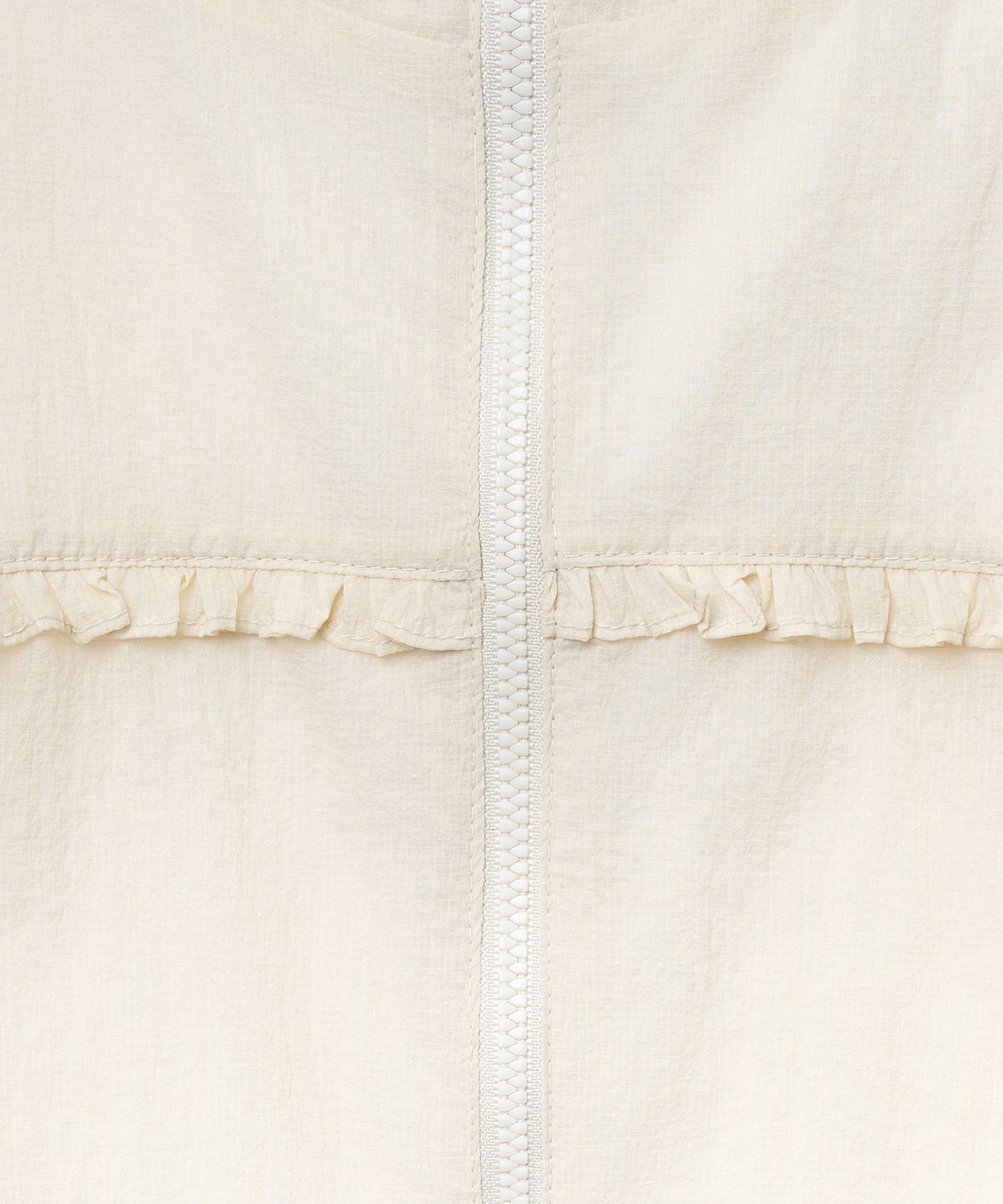 튜드먼트(TTUDEMENT) SHEER FRILLED WINDBREAKER_BUTTER