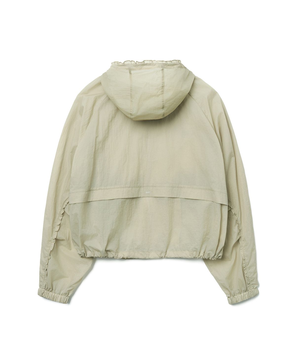 튜드먼트(TTUDEMENT) SHEER FRILLED WINDBREAKER_KHAKI