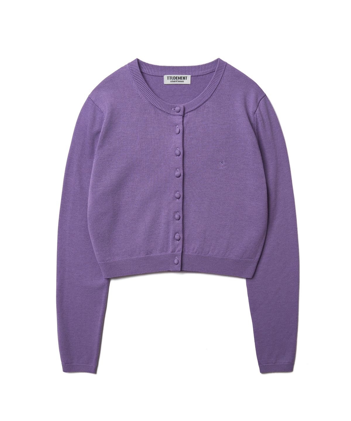 튜드먼트(TTUDEMENT) DAILY WOOL KNIT CARDIGAN_PURPLE