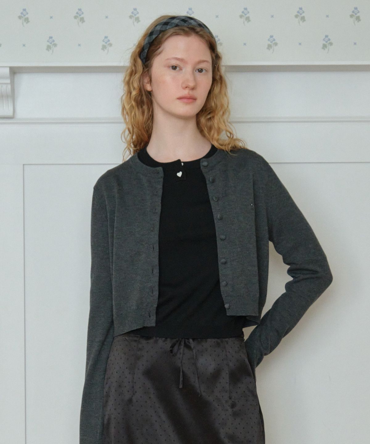 튜드먼트(TTUDEMENT) DAILY WOOL KNIT CARDIGAN_CHARCOAL