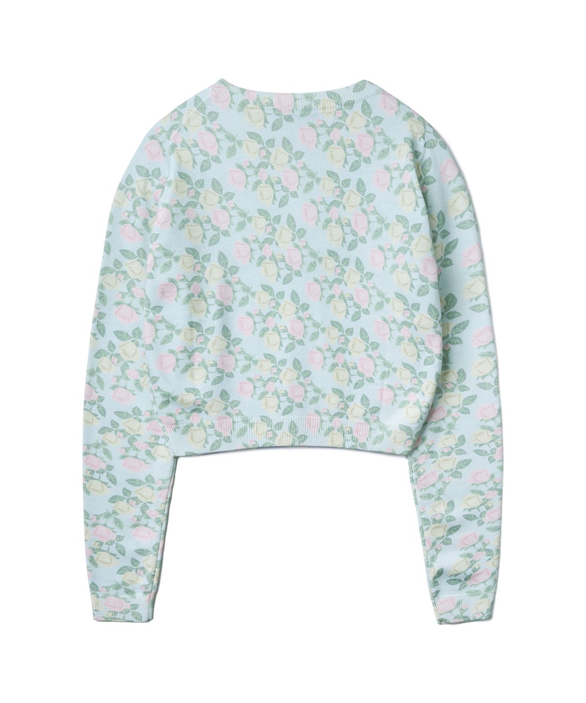 튜드먼트(TTUDEMENT) ROSE PRINTED CARDIGAN_LIGHT BLUE